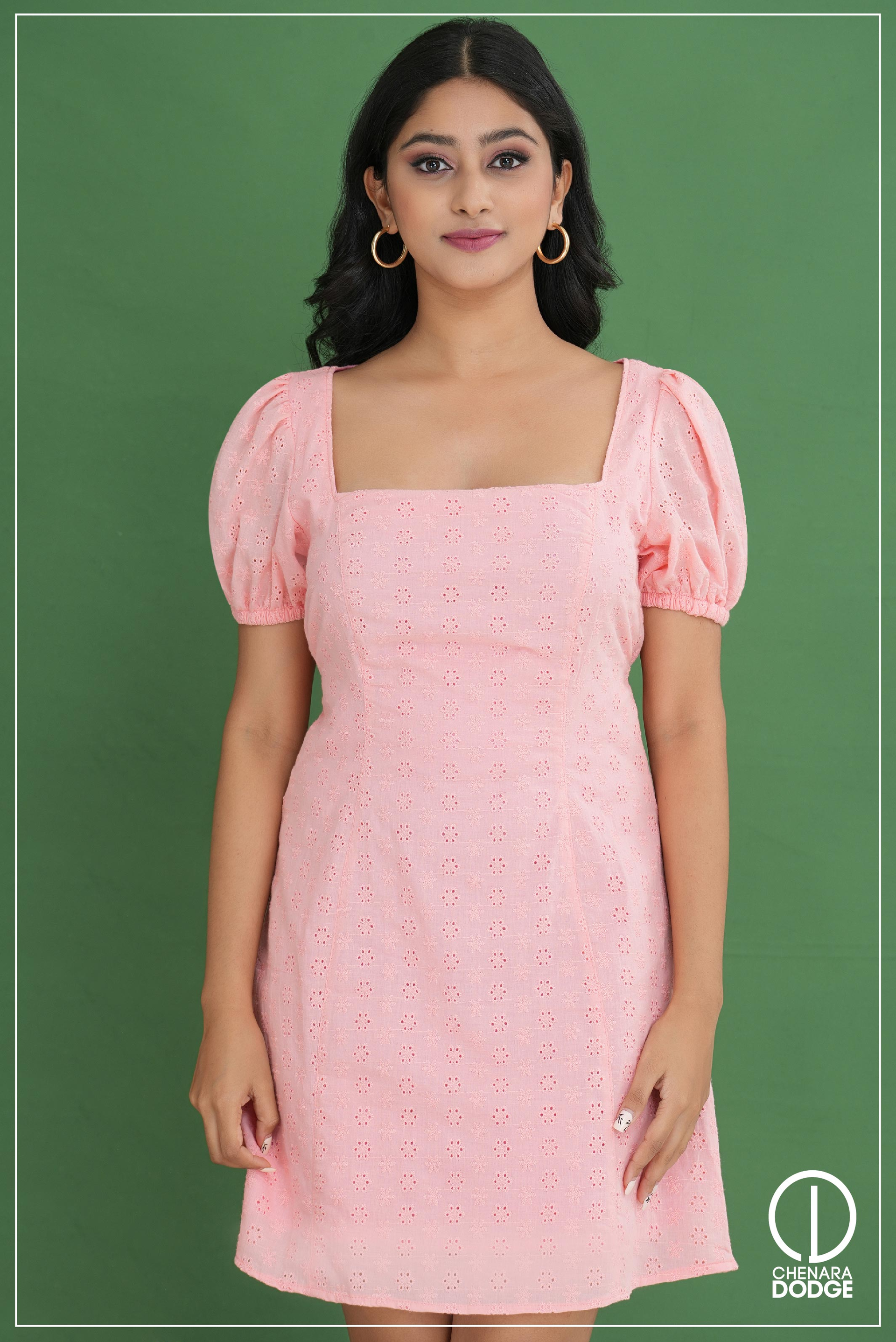 VIOLET SQUARE NECK MINI DRESS