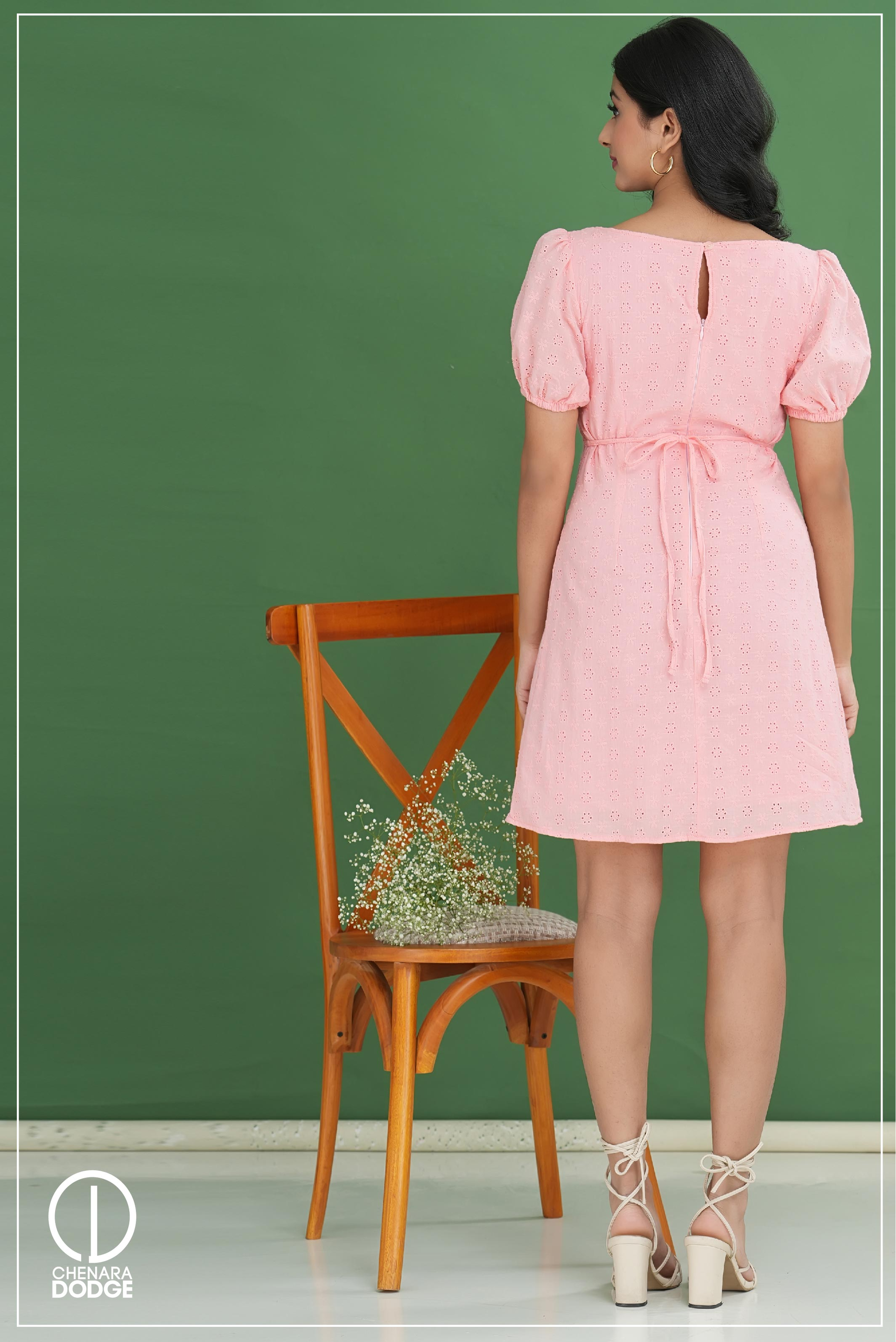 VIOLET SQUARE NECK MINI DRESS