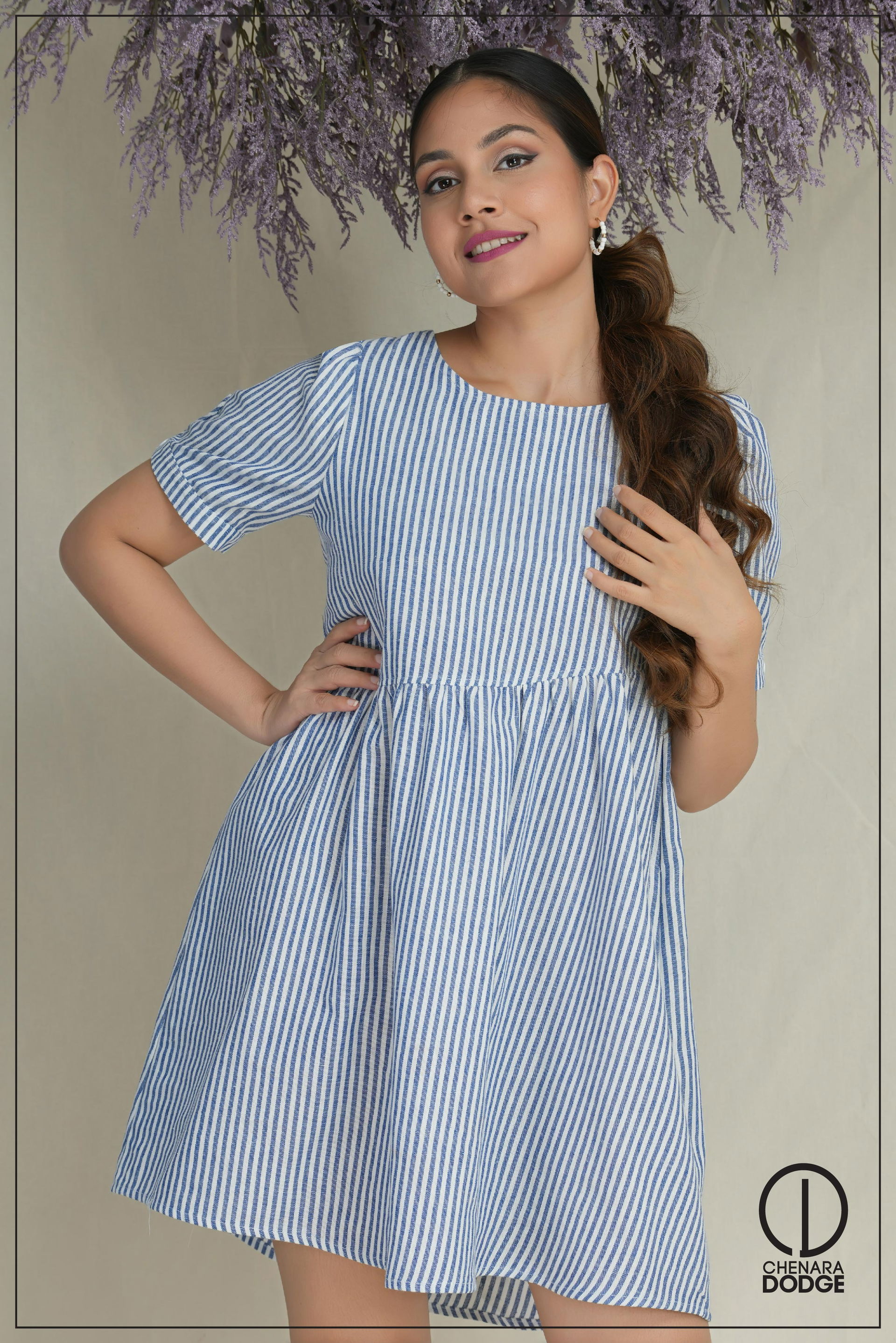 Blue & White Stripe