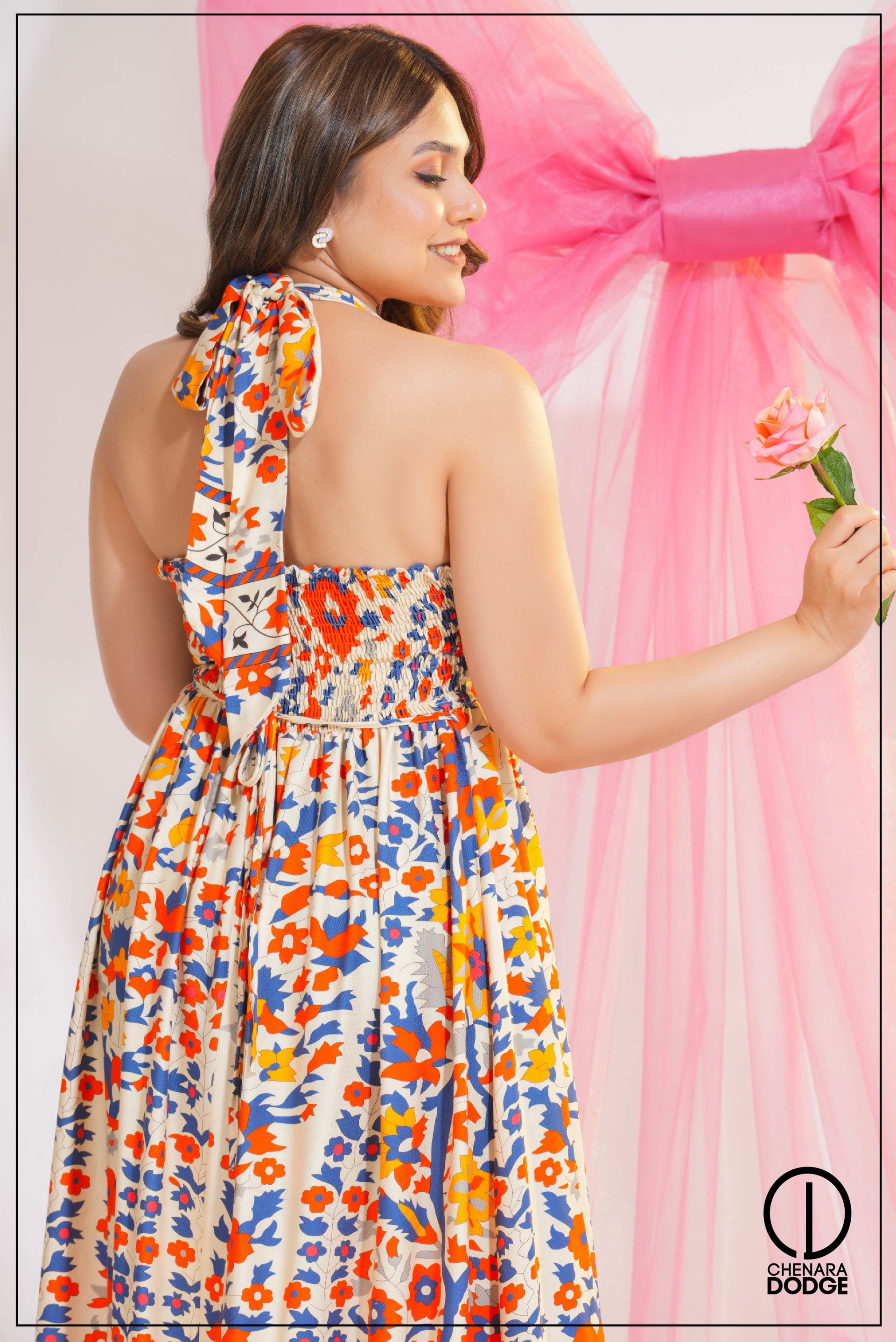 ZOE HALTER NECK MAXI DRESS