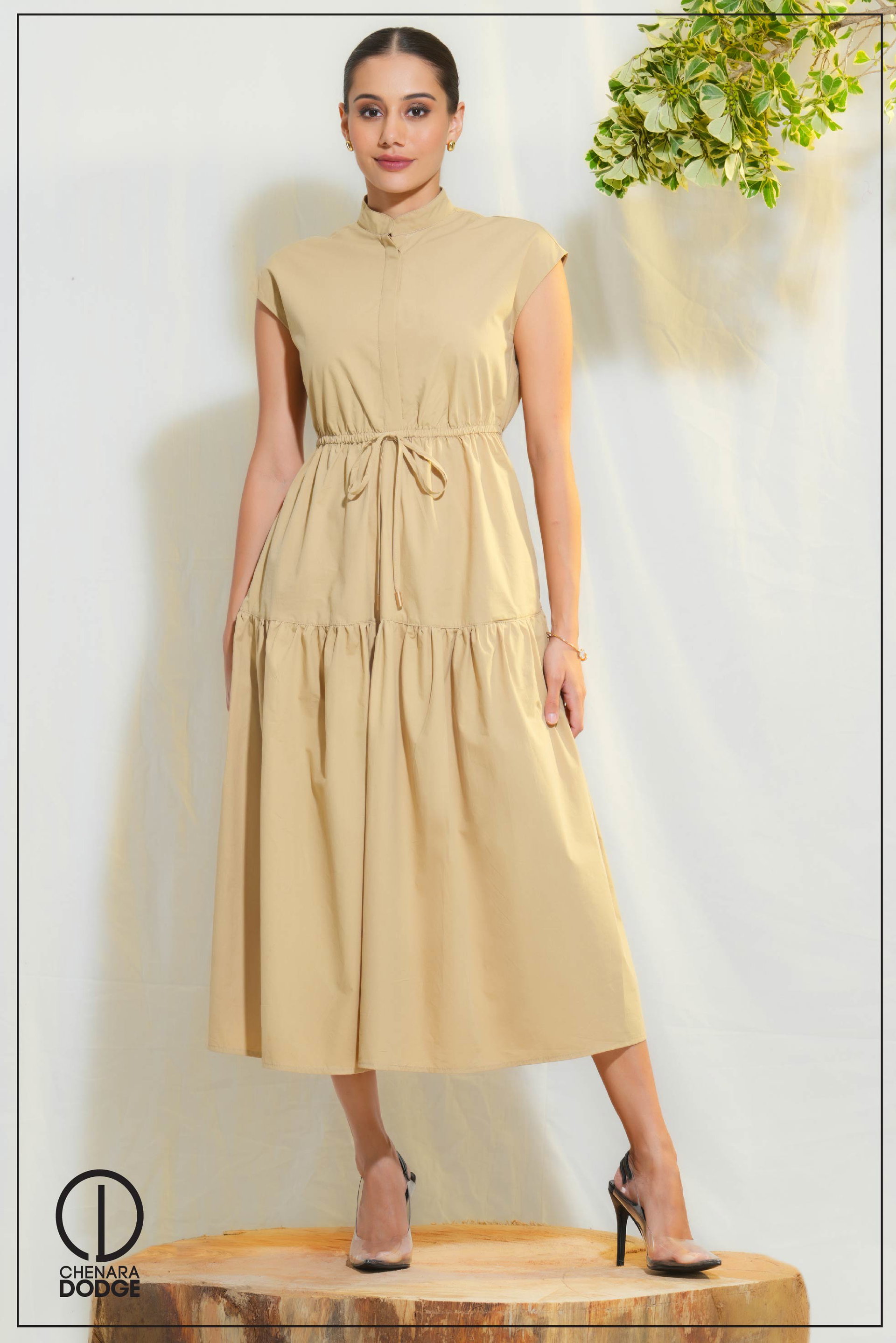 ZOE HIGH NECK MIDI DRESS