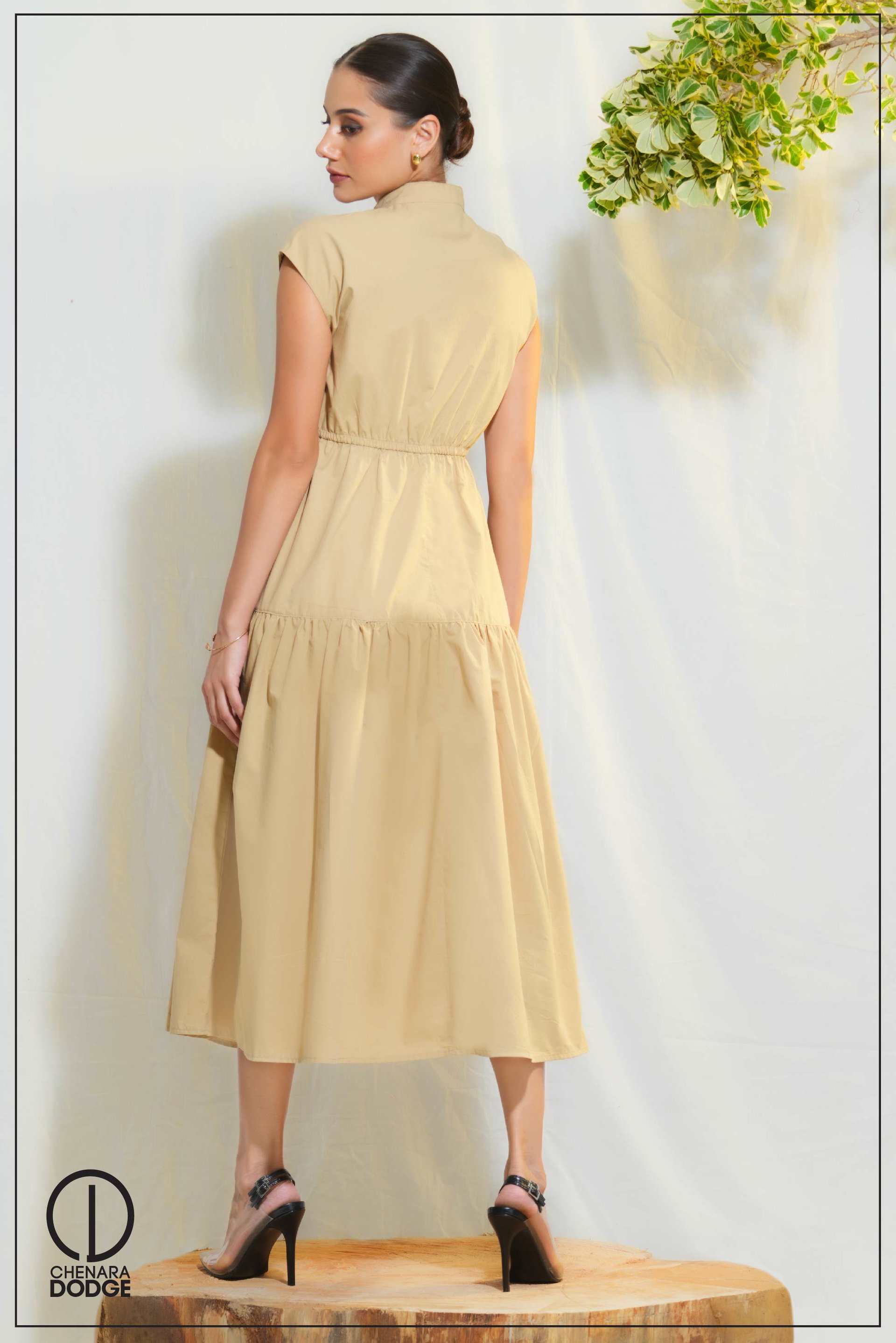 ZOE HIGH NECK MIDI DRESS