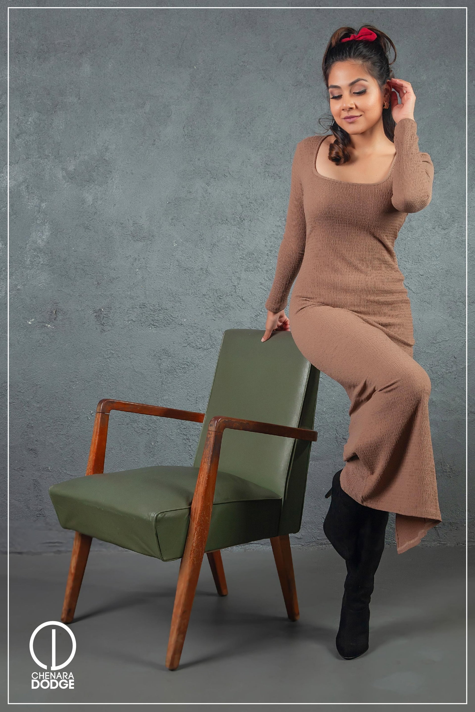 ZOE LONG SLEEVE BODYCON MAXI DRESS