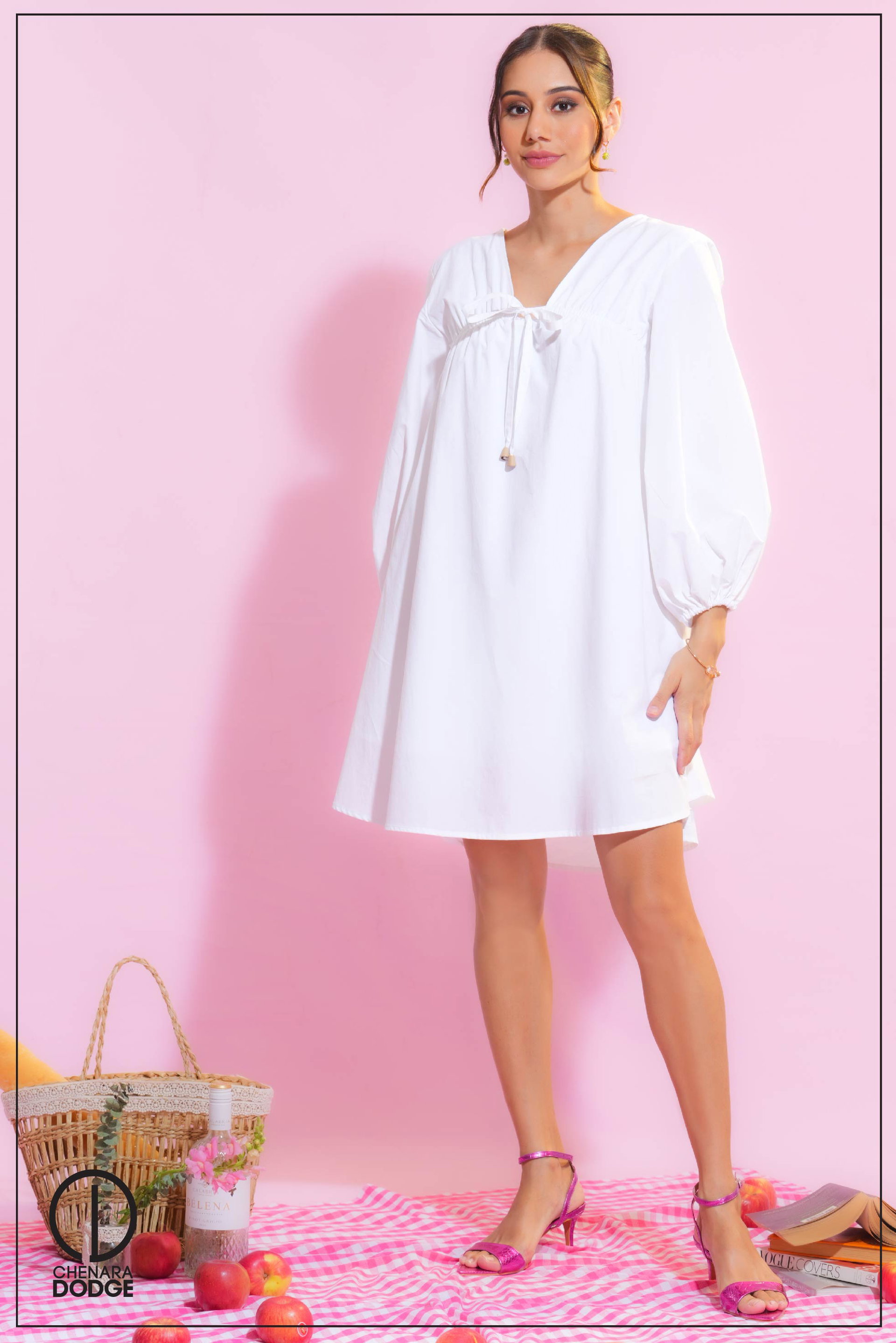 ZOE TIE-UP MINI DRESS