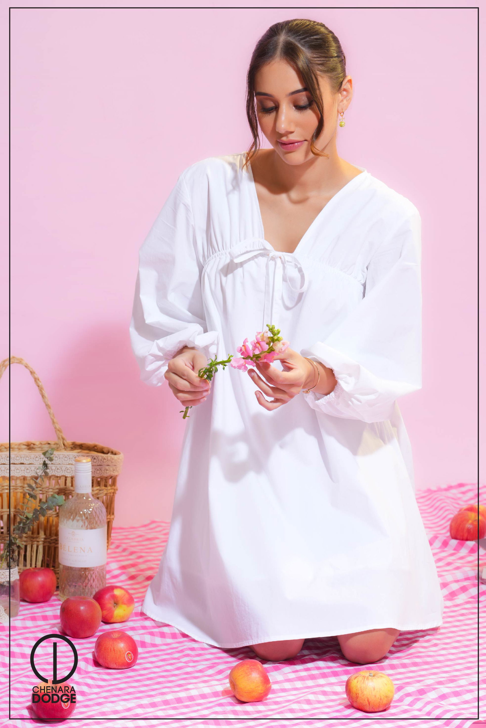 ZOE TIE-UP MINI DRESS