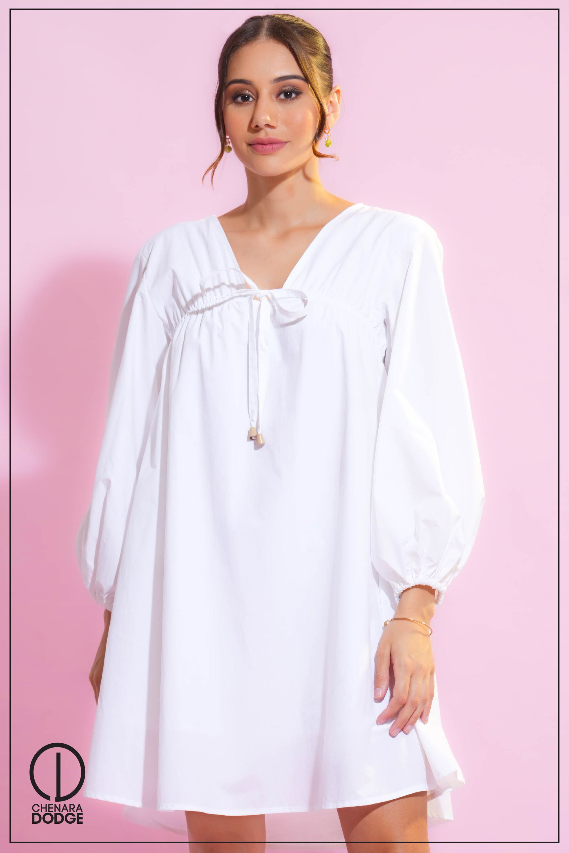 ZOE TIE-UP MINI DRESS