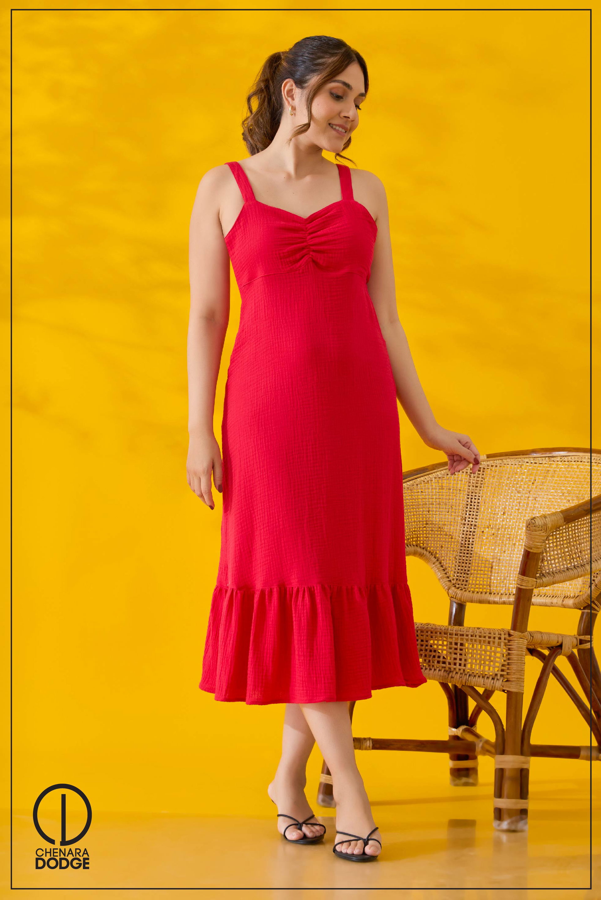 ZOYA BUSTIER MIDI DRESS