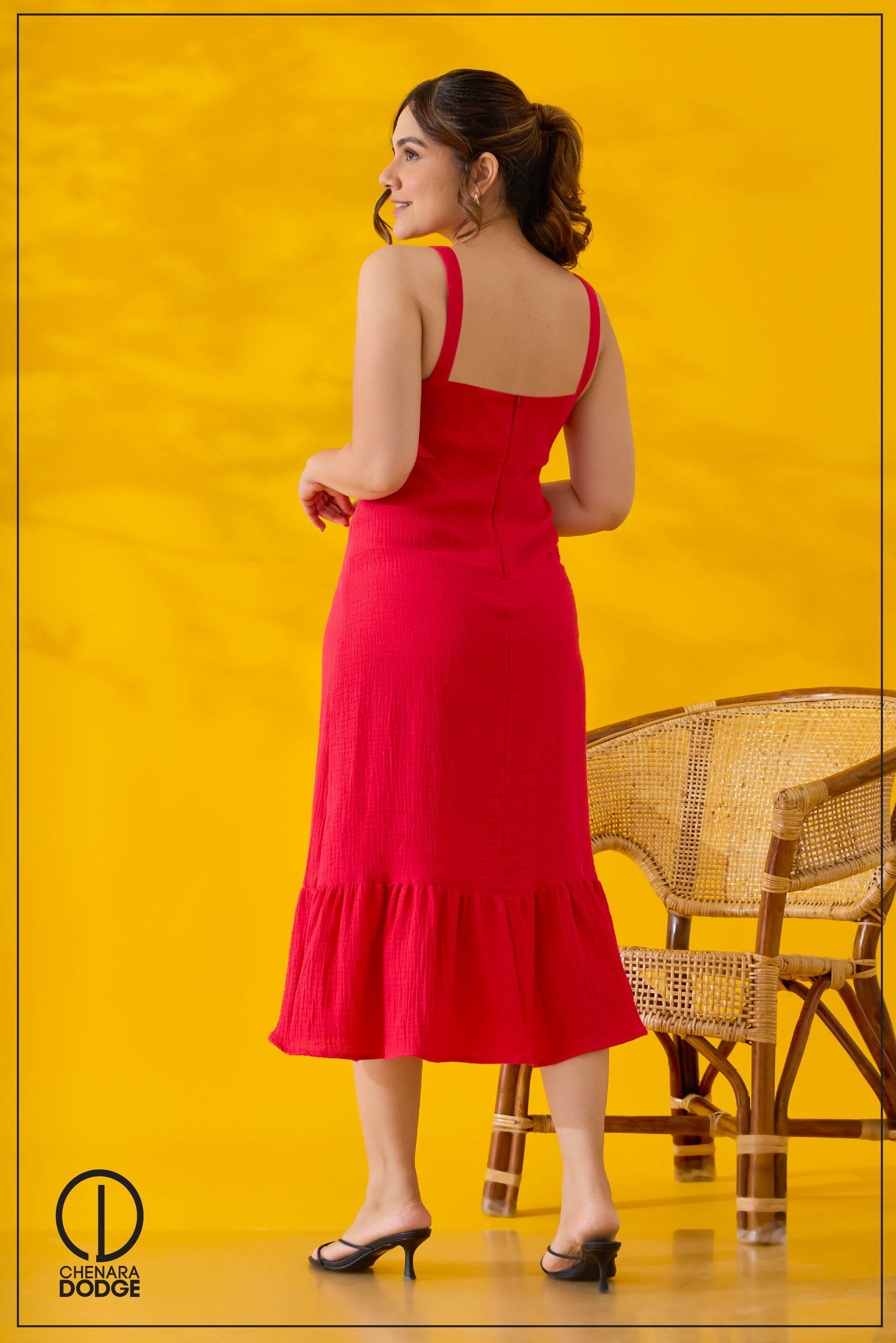 ZOYA BUSTIER MIDI DRESS