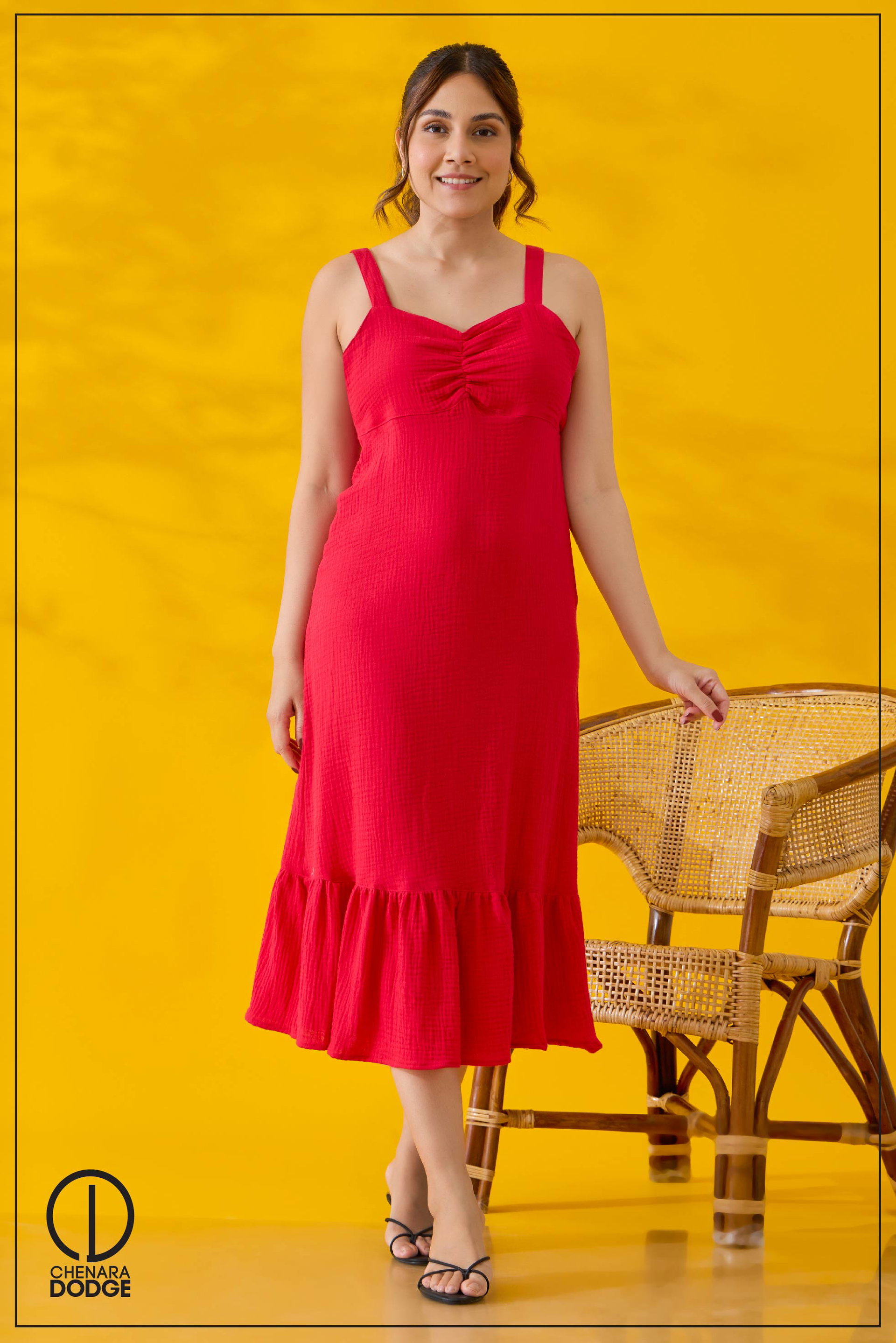 ZOYA BUSTIER MIDI DRESS
