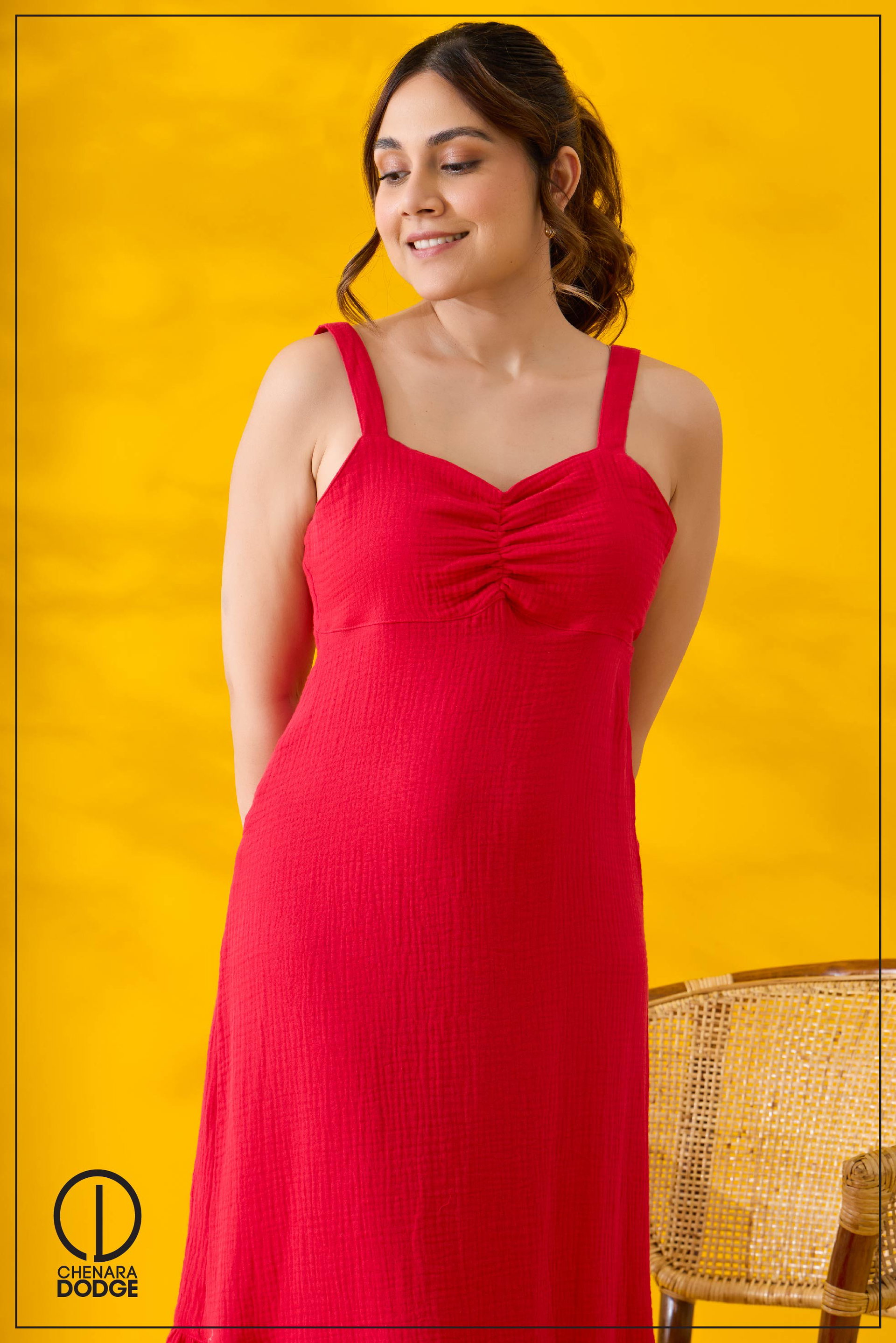 ZOYA BUSTIER MIDI DRESS