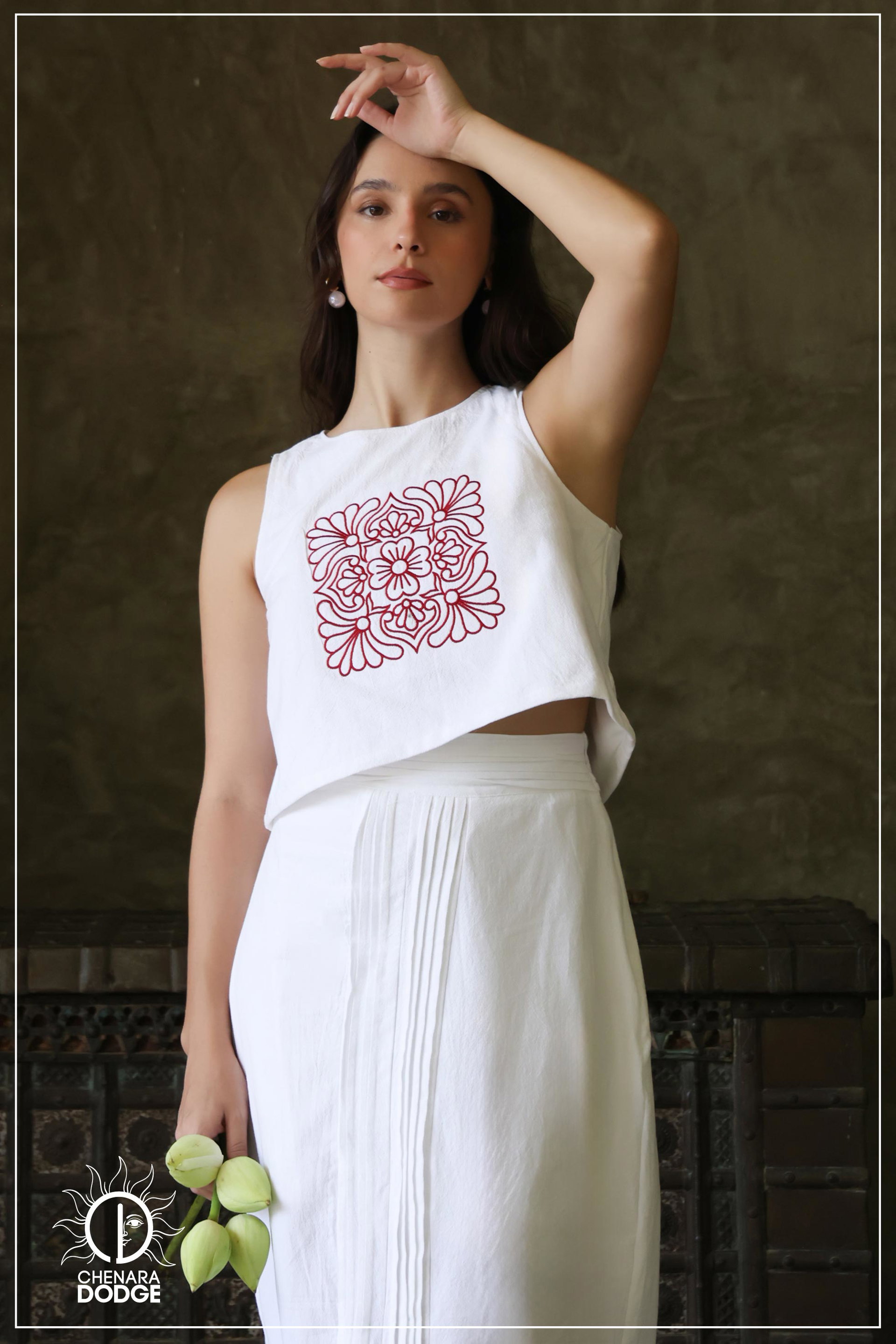 AADHYA TWO PIECE EMB LUNGI SET