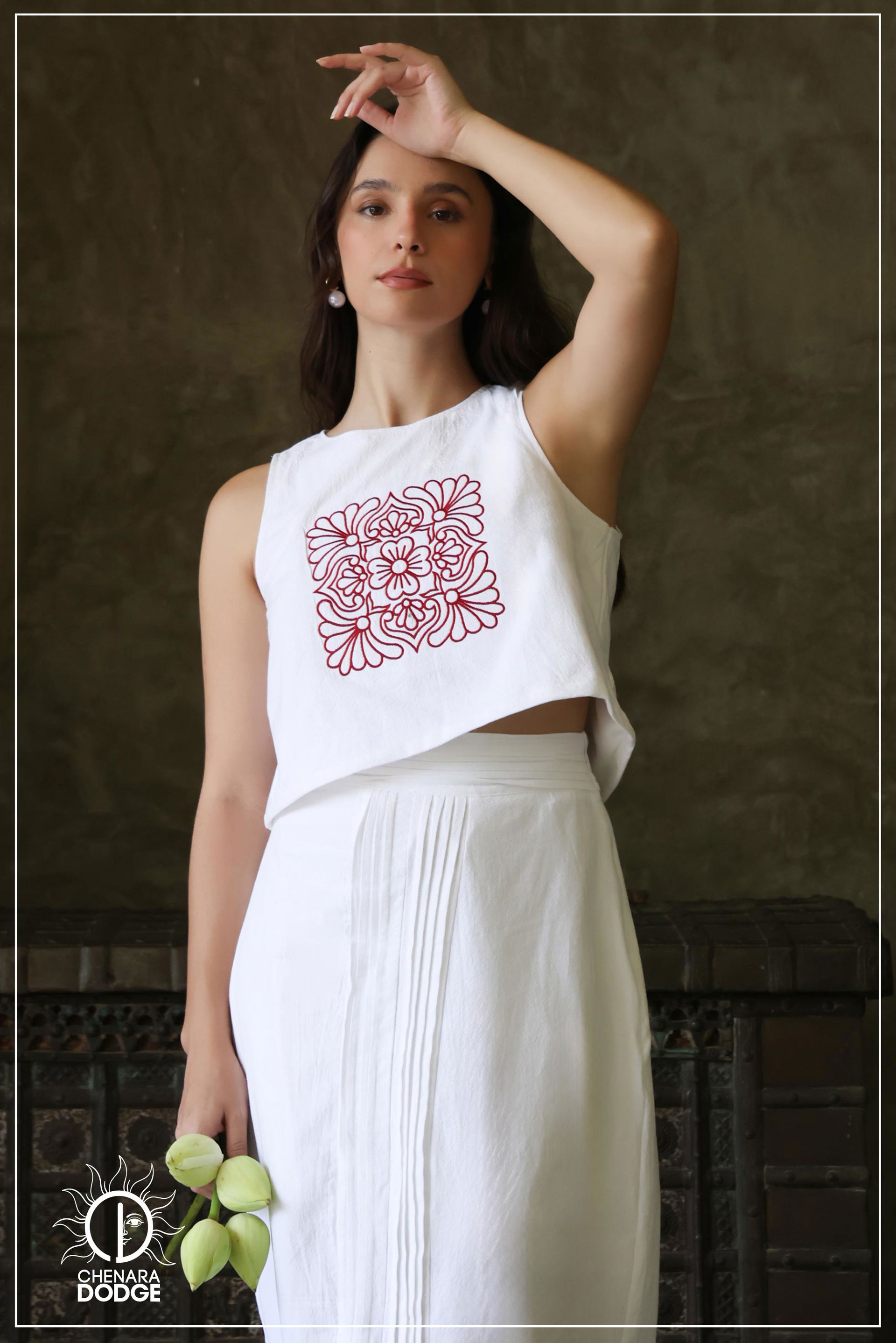 AADHYA TWO PIECE EMB LUNGI SET