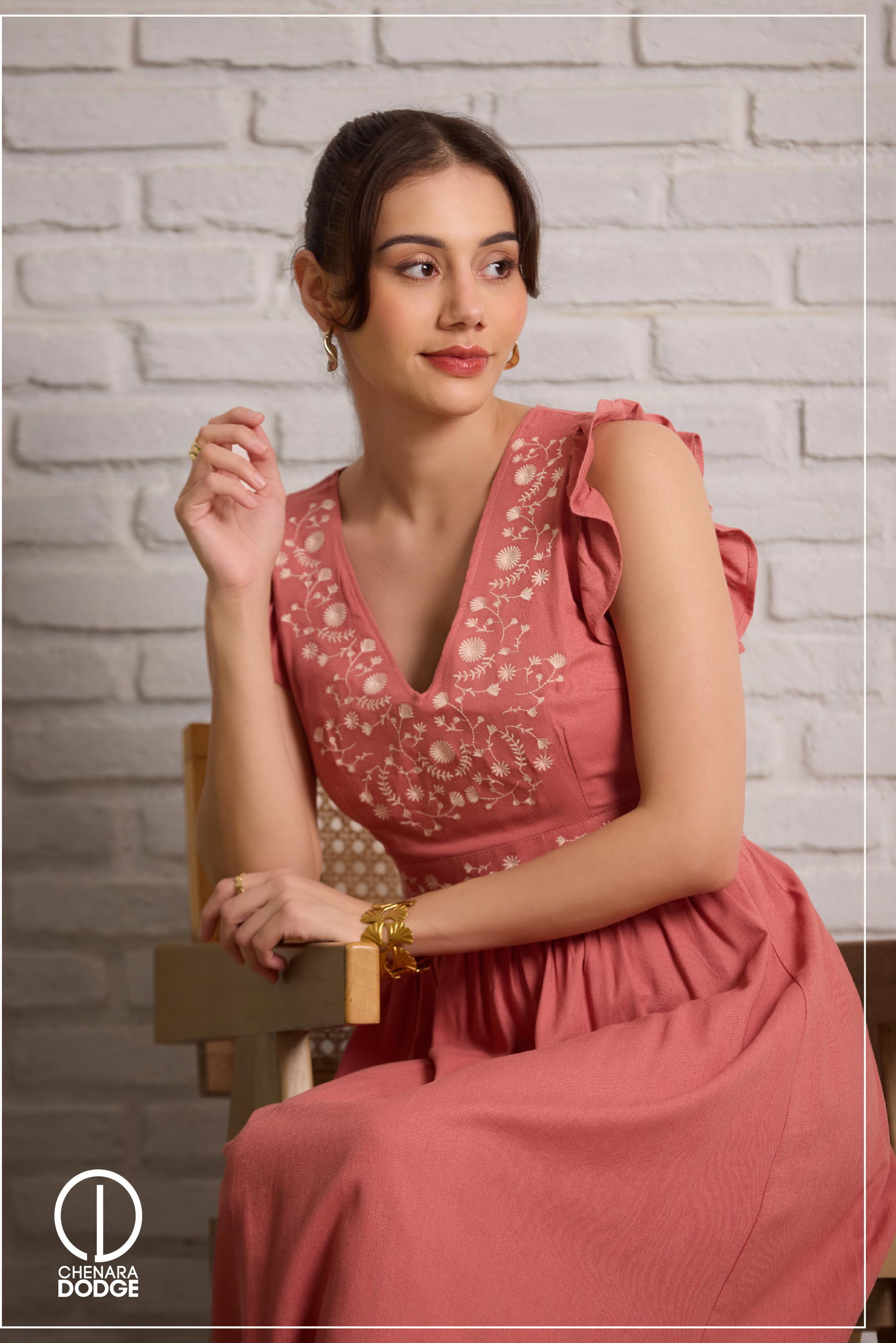ADDISON V NECK MAXI DRESS