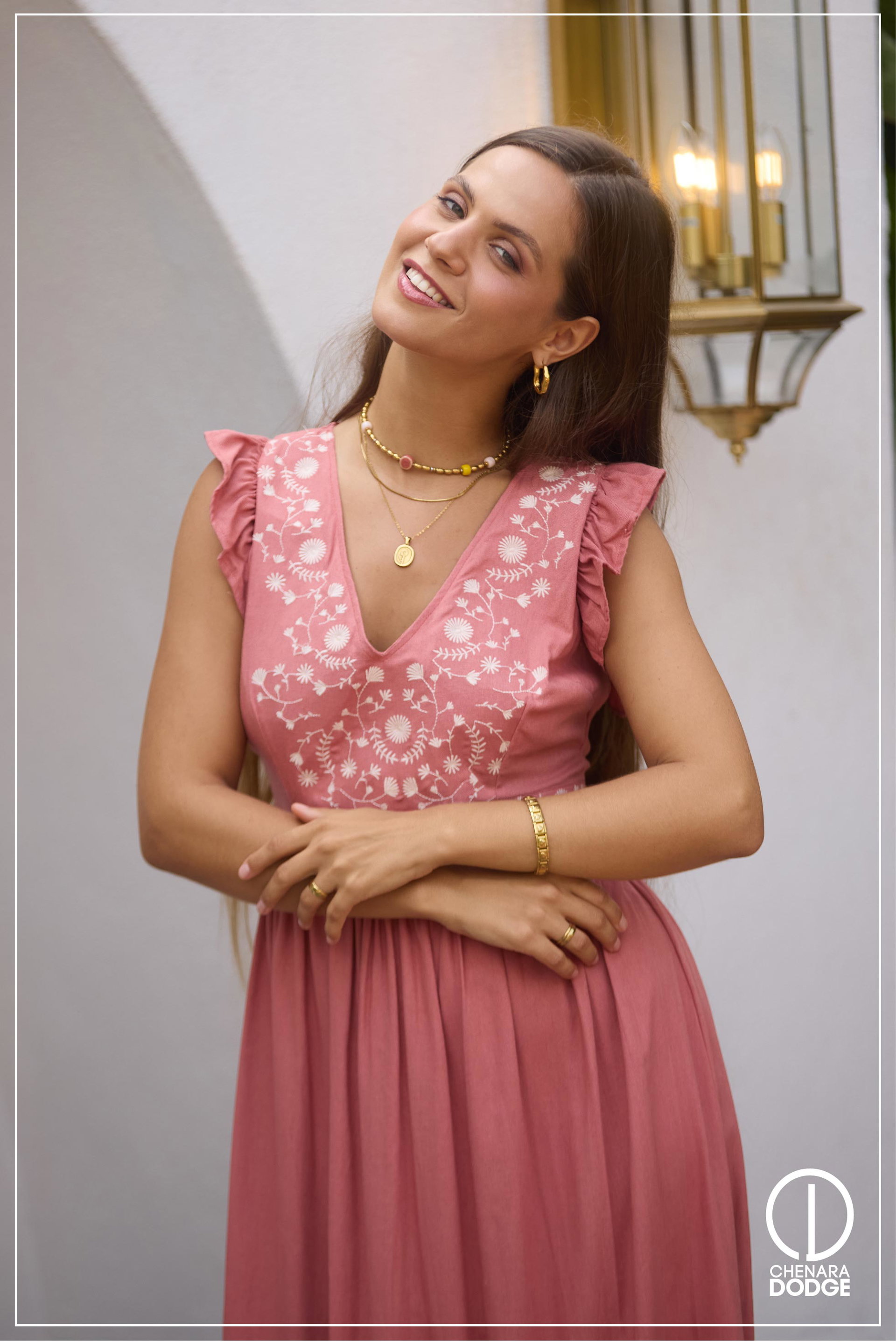 ADDISON V NECK MAXI DRESS