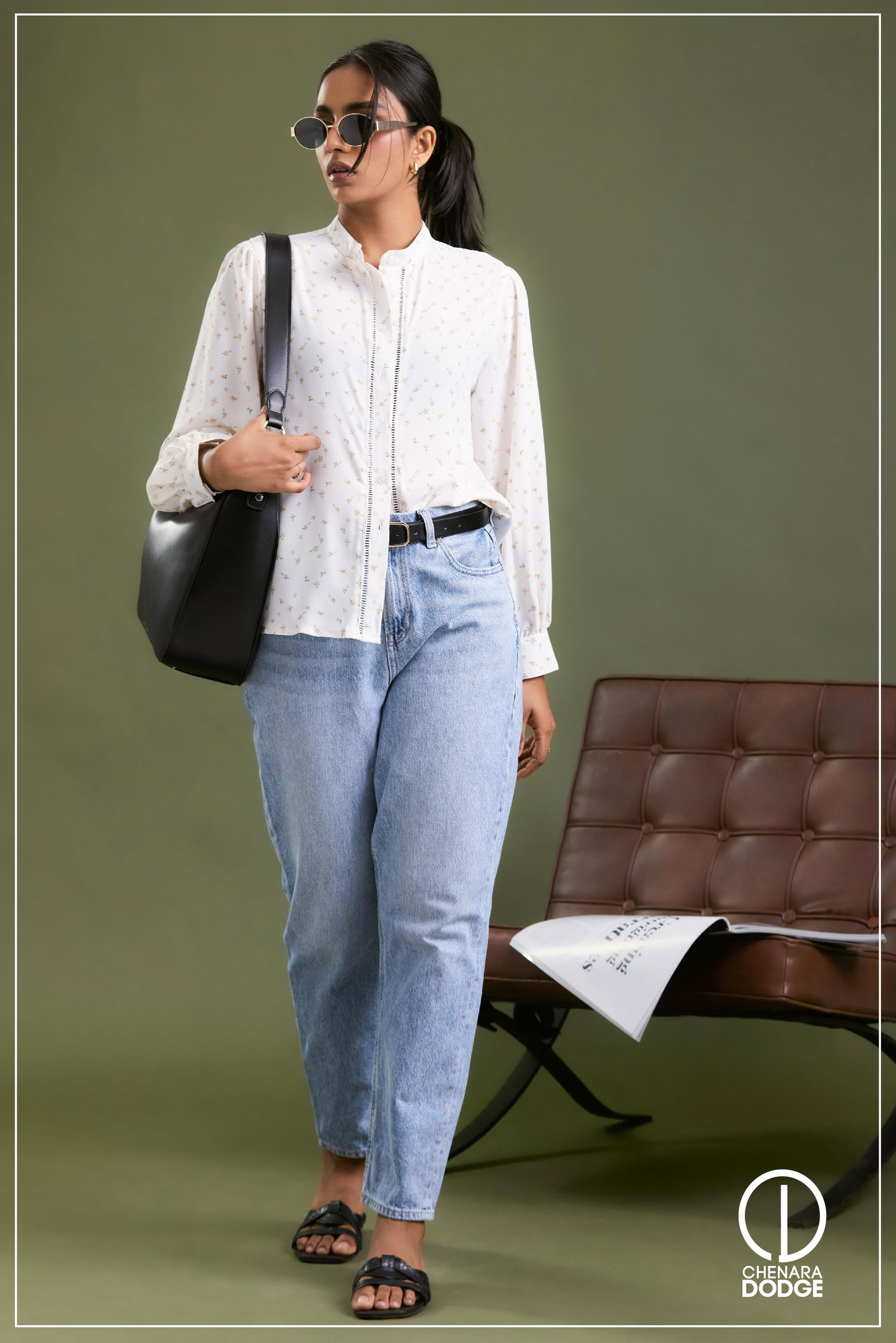 ADDY LACE DETAILED BUTTON DOWN SHIRT