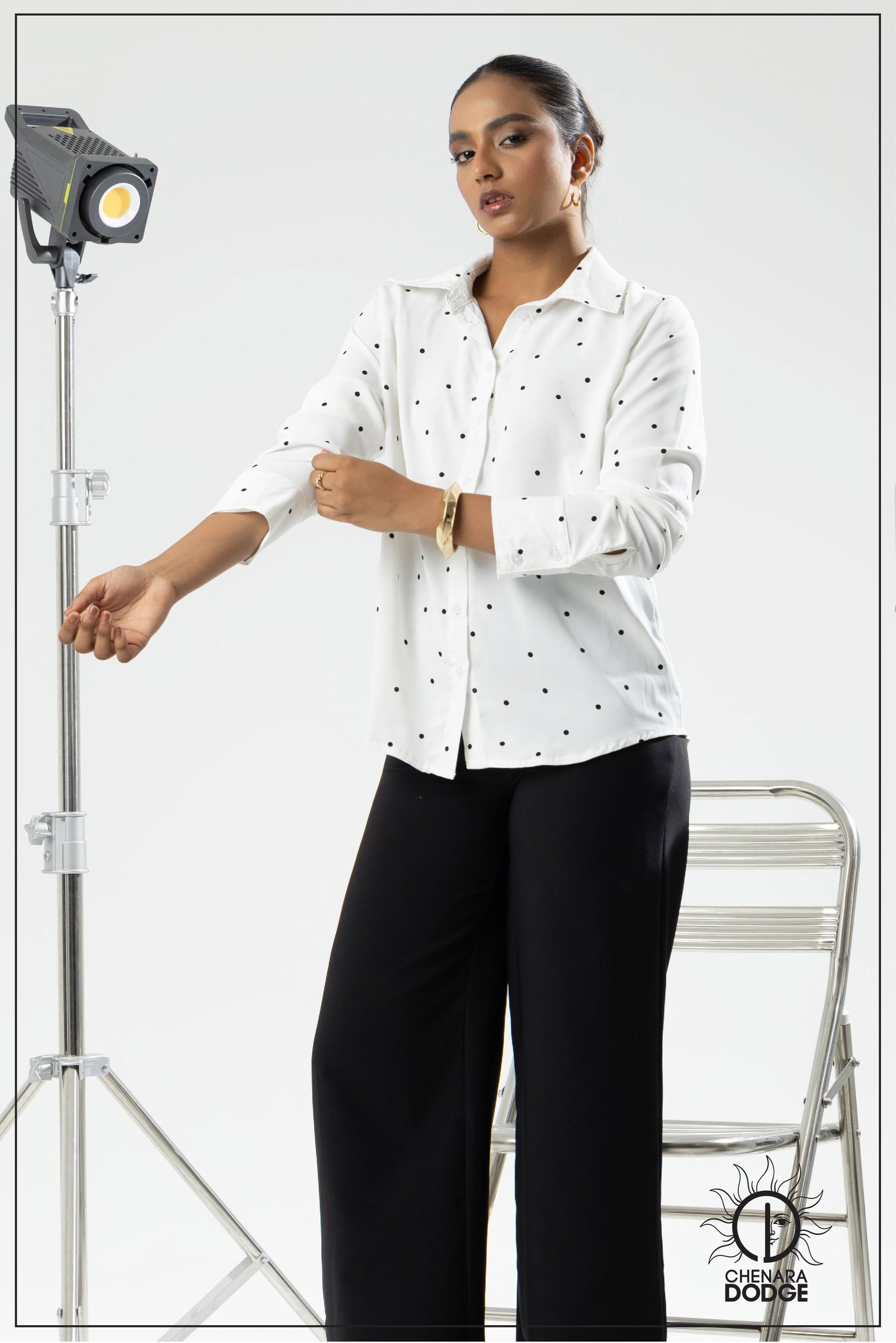 AISLA LONG SLEEVE BUTTON DOWN SHIRT