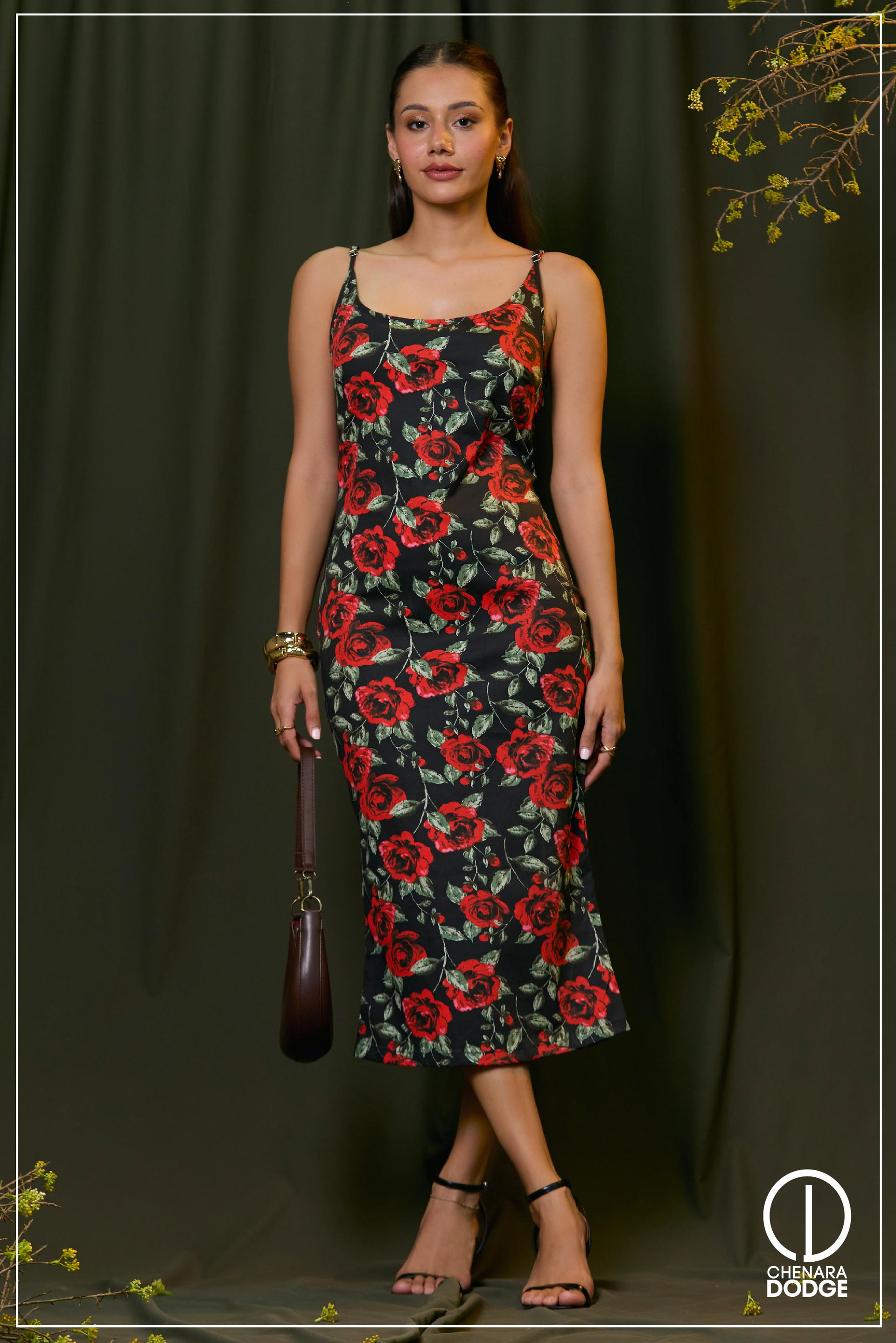 ALICE STRAP MIDI DRESS