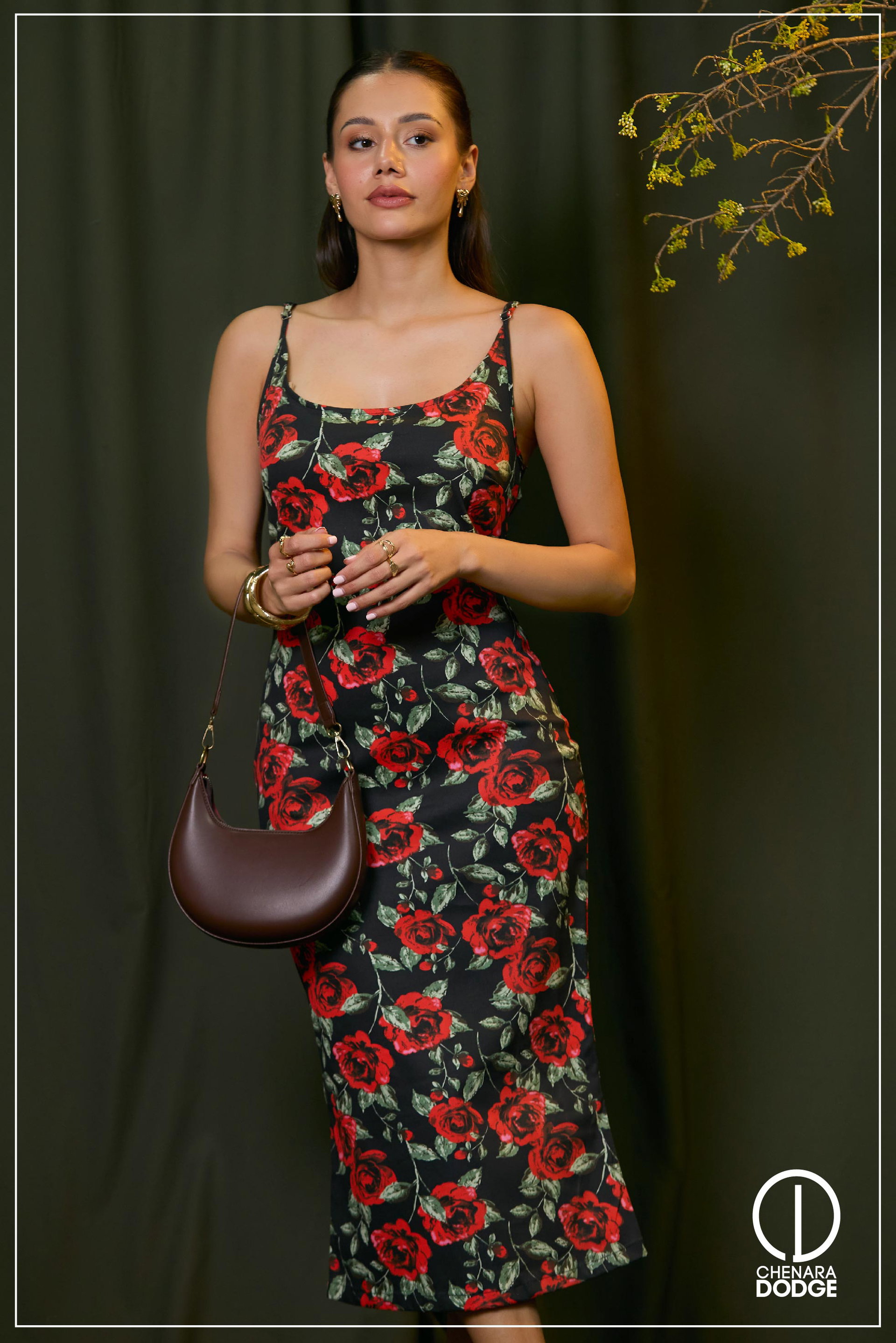 ALICE STRAP MIDI DRESS