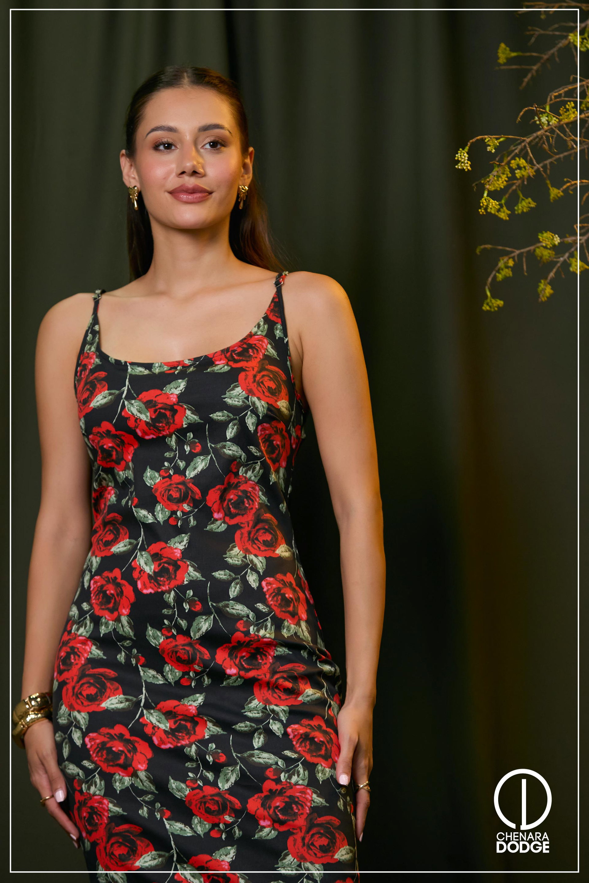 ALICE STRAP MIDI DRESS