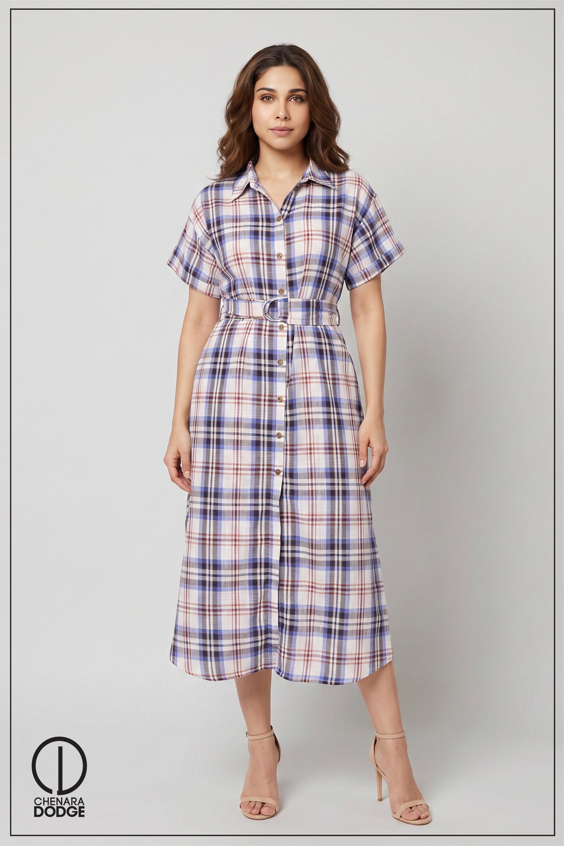  AMALA BELTED  MIDI DRESS