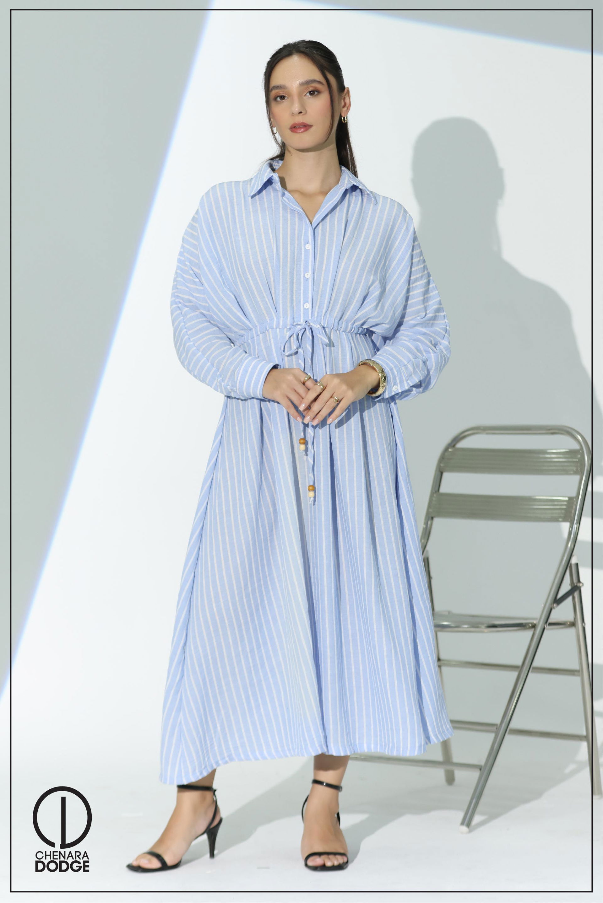 AMBER PUFF SLEEVE MIDI DRESS