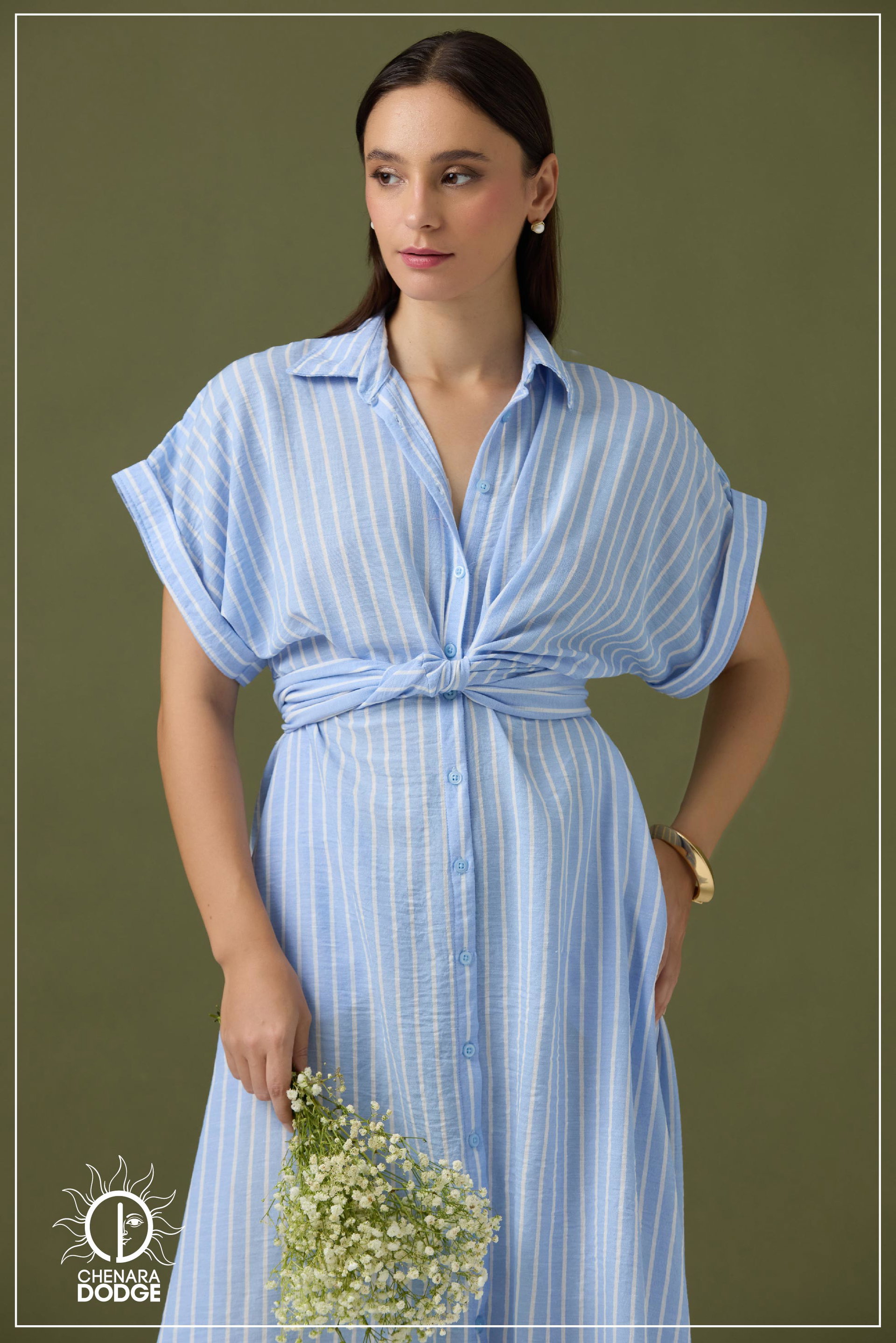 AMELIA TWISTED MIDI DRESS