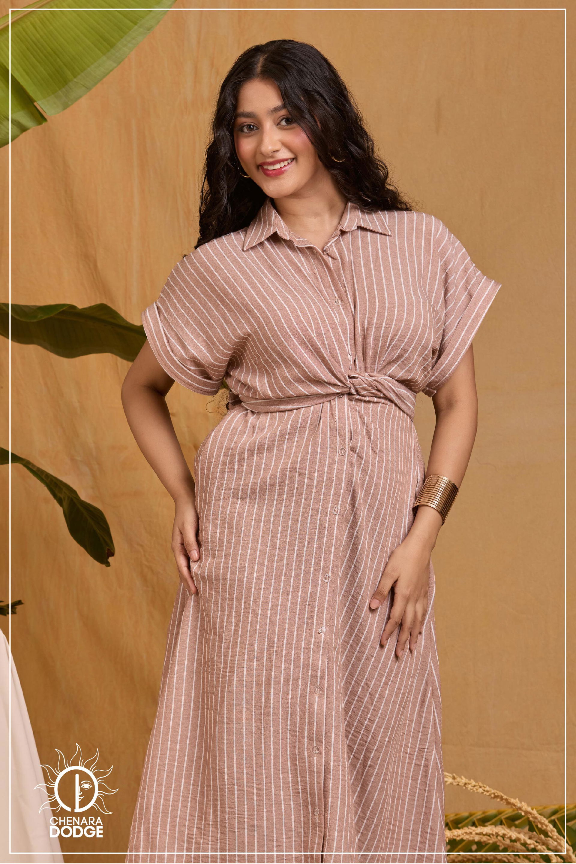 AMELIA TWISTED MIDI DRESS