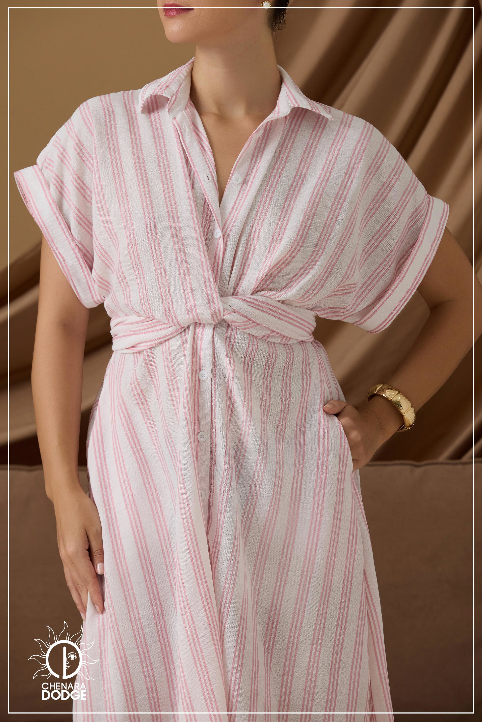 AMELIA TWISTED MIDI DRESS