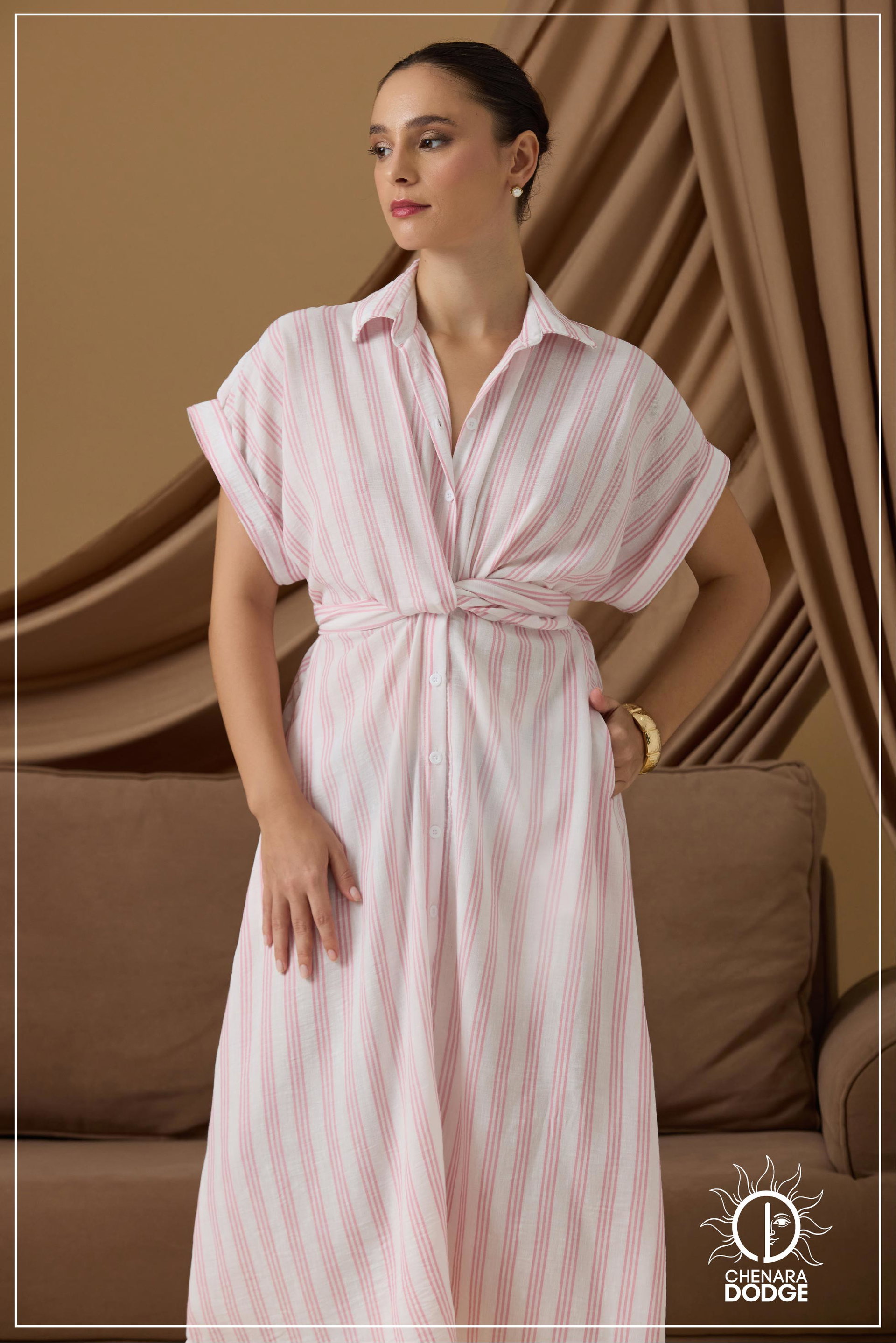 AMELIA TWISTED MIDI DRESS