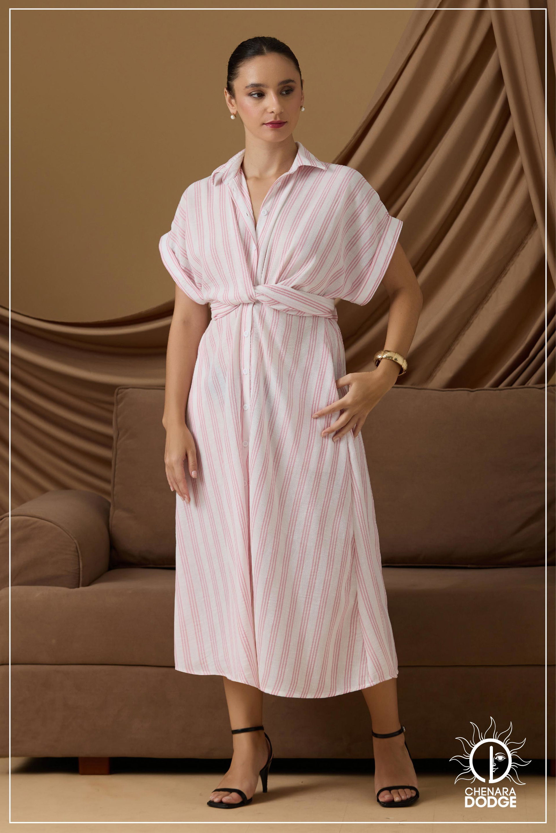 AMELIA TWISTED MIDI DRESS