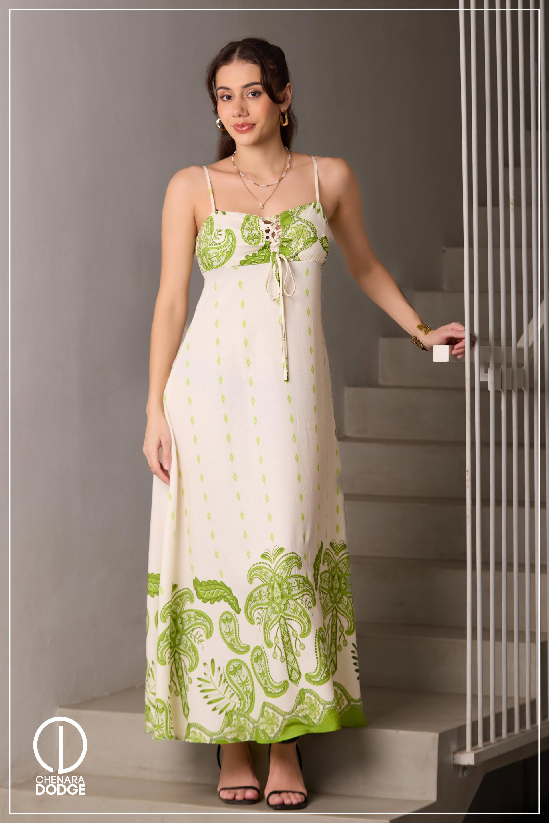 AMIRA TIE UP MAXI DRESS