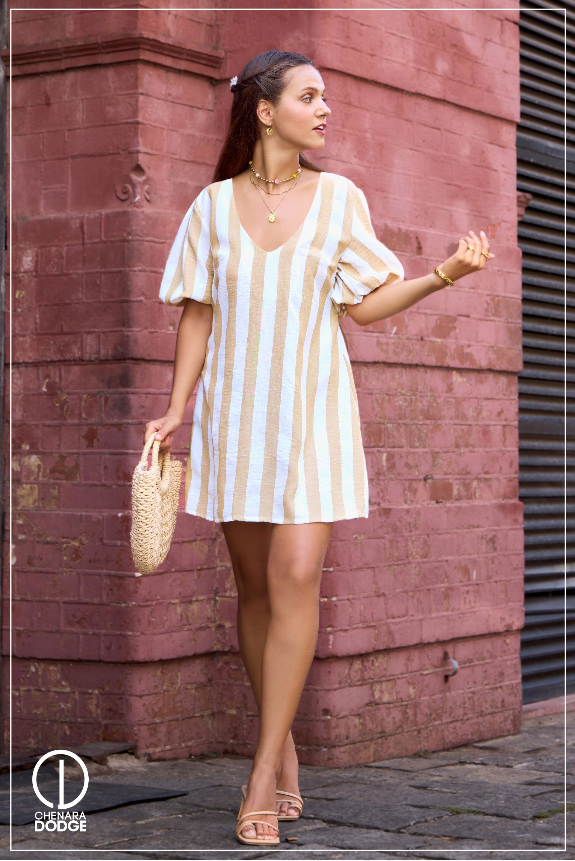 ANITTA V - NECK MINI DRESS