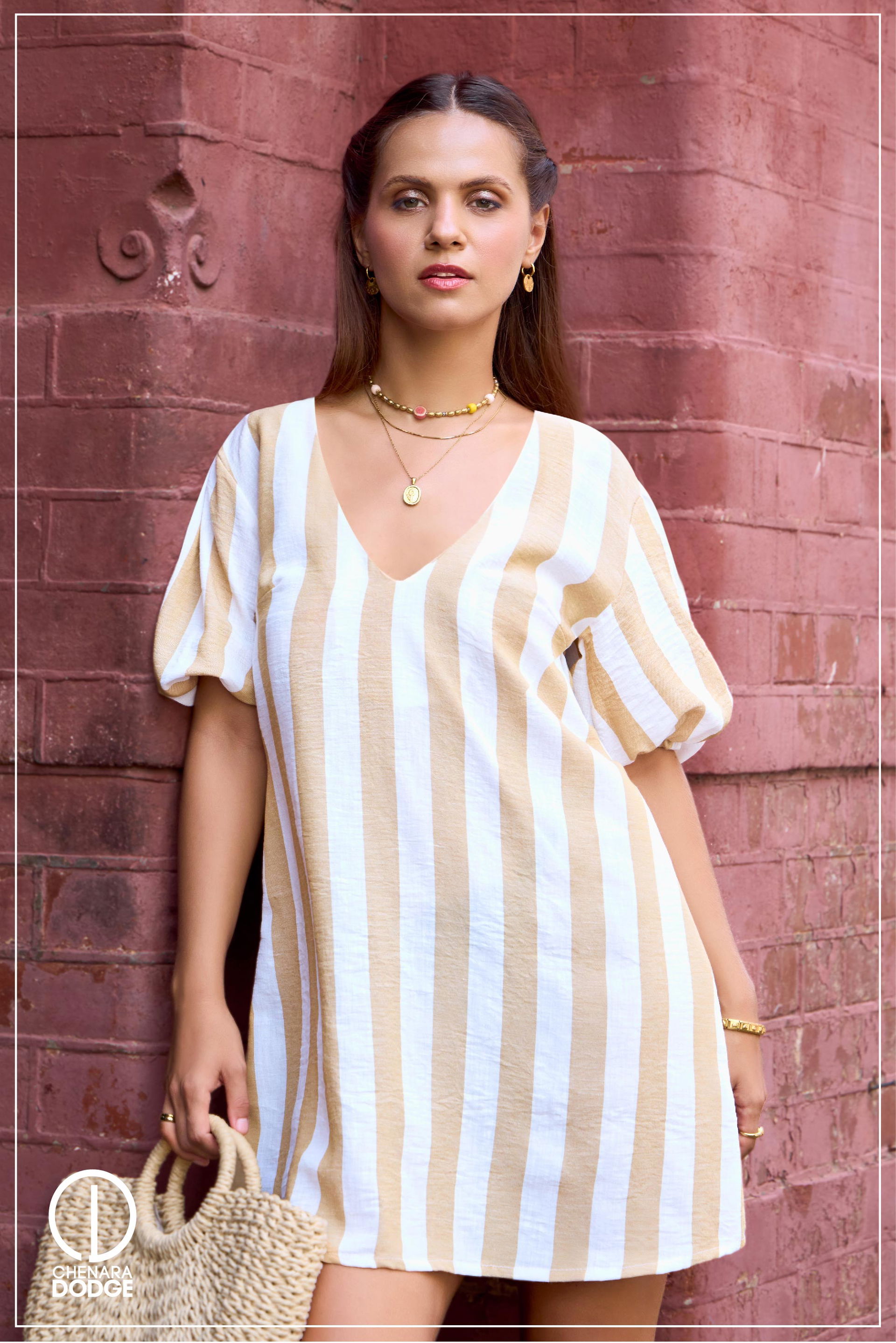 ANITTA V - NECK MINI DRESS