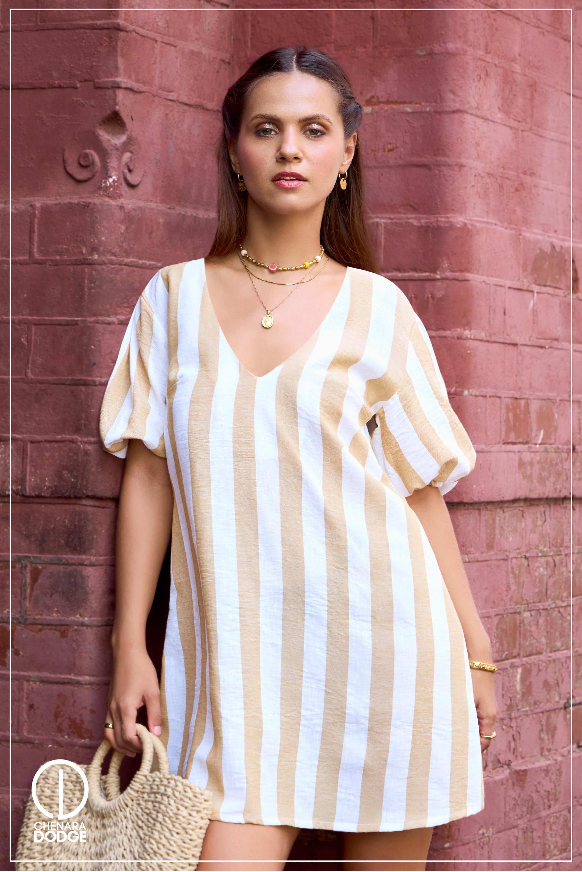 ANITTA V - NECK MINI DRESS