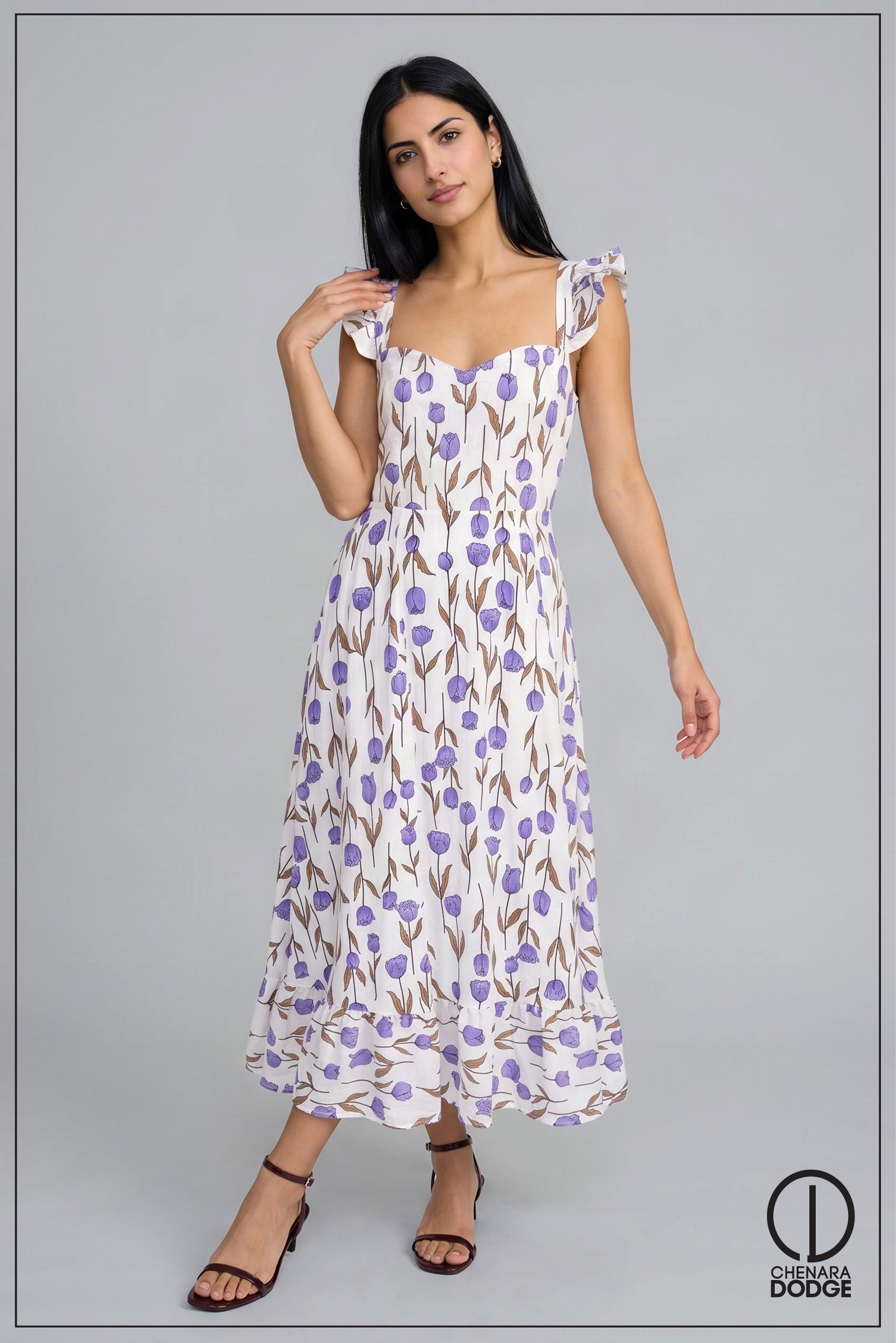 ANLANI SWEETHEART NECK MAXI DRESS