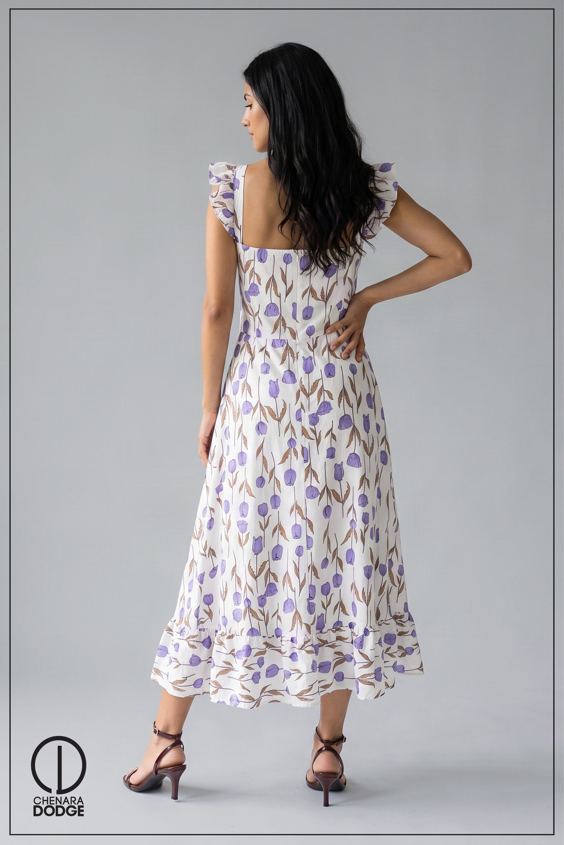 ANLANI SWEETHEART NECK MAXI DRESS