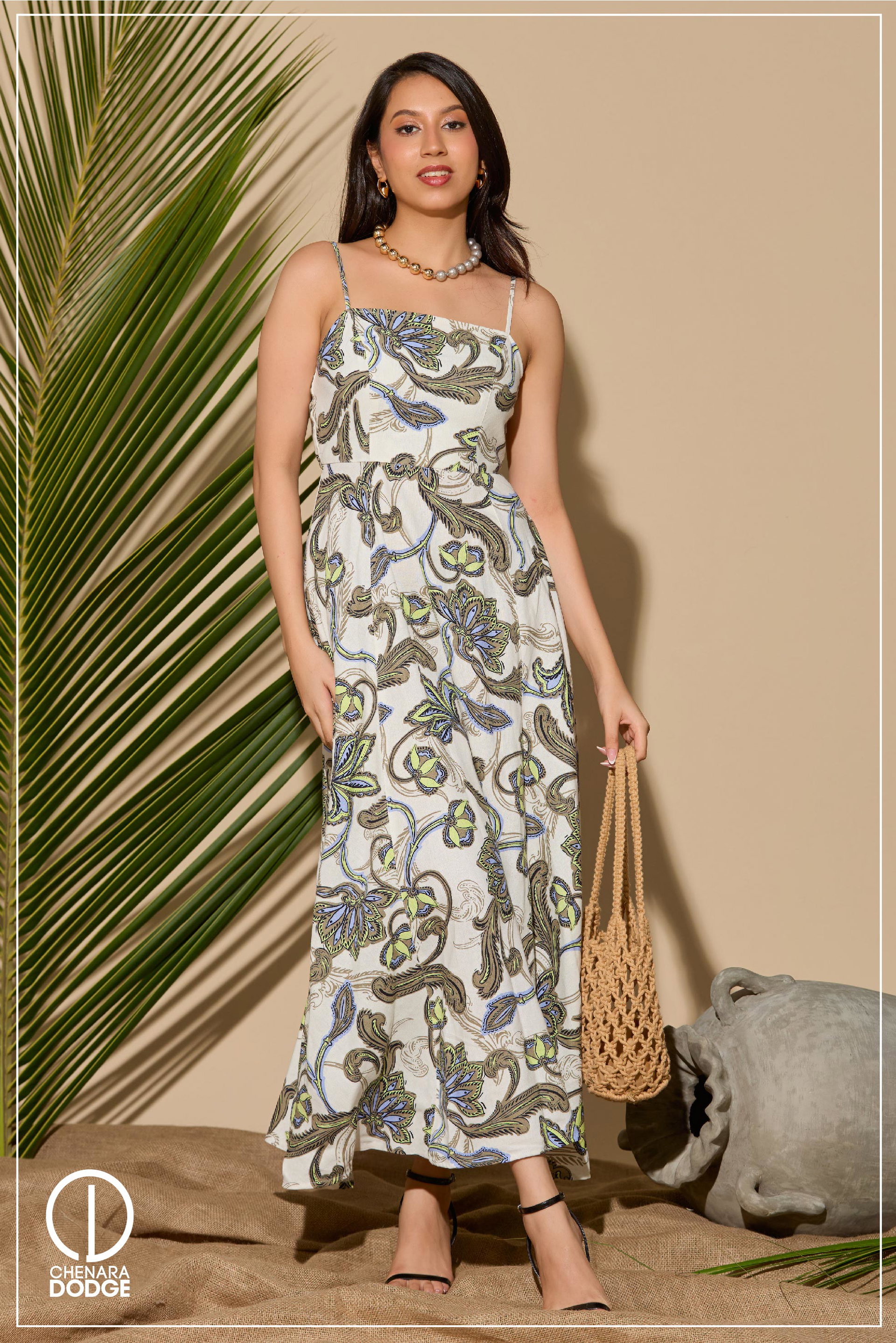 ANNA SQUARE NECK MAXI DRESS