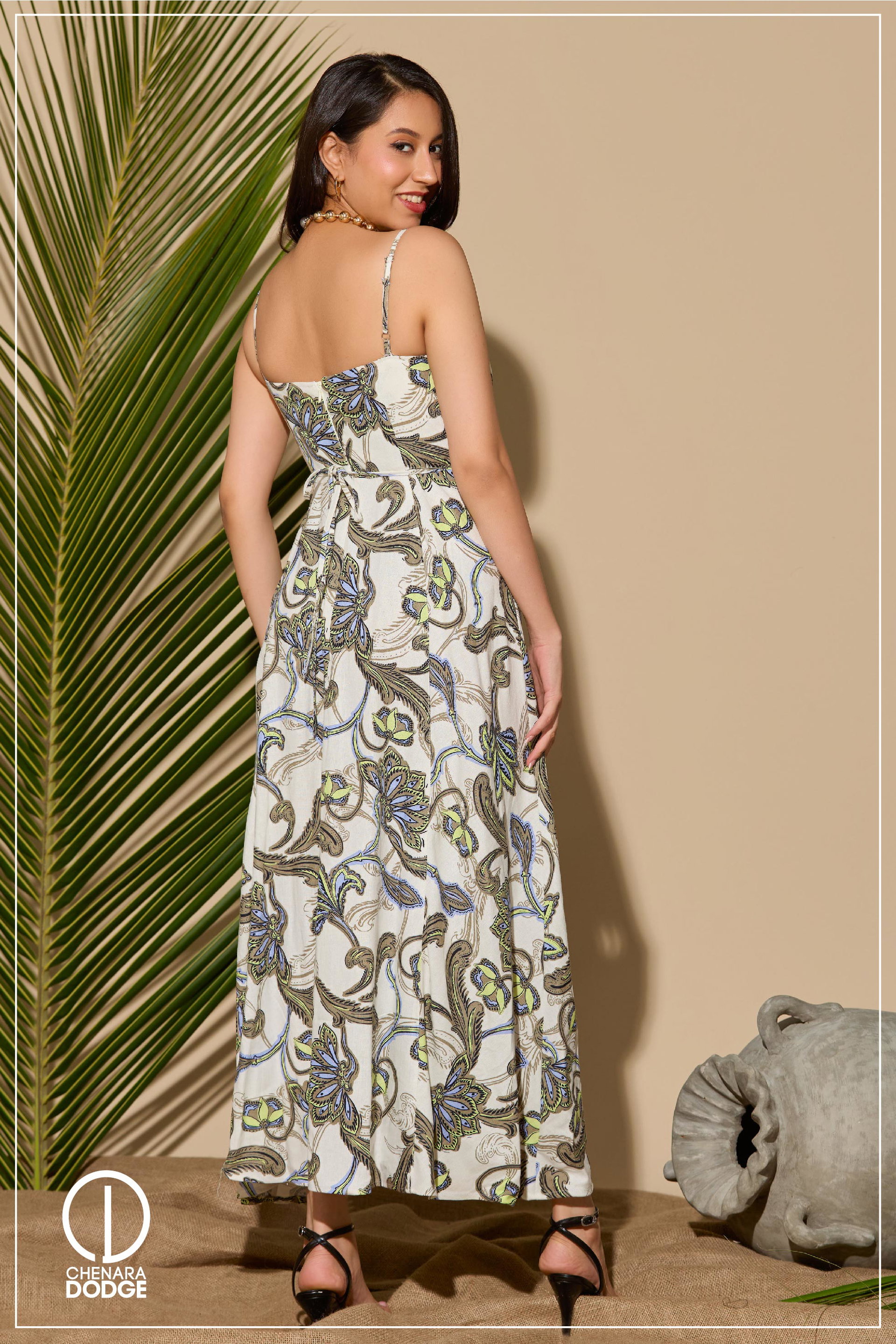 ANNA SQUARE NECK MAXI DRESS