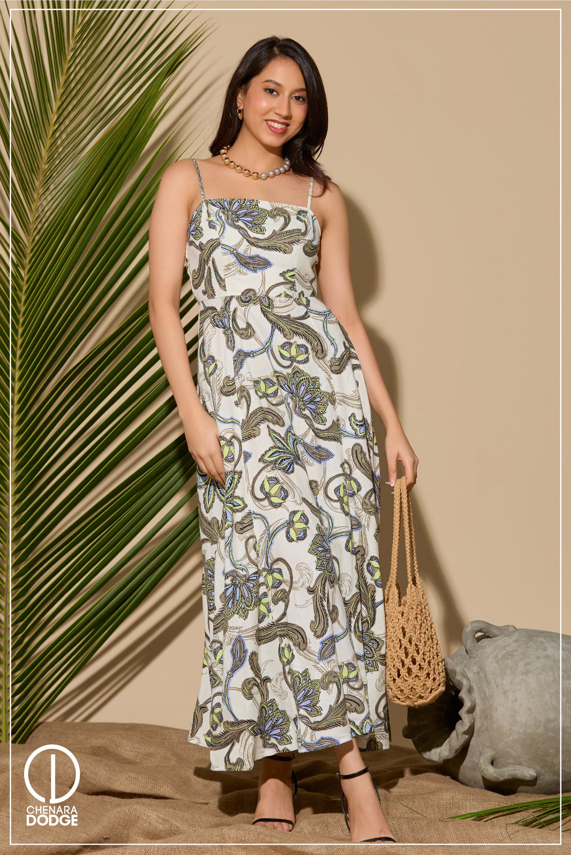 ANNA SQUARE NECK MAXI DRESS