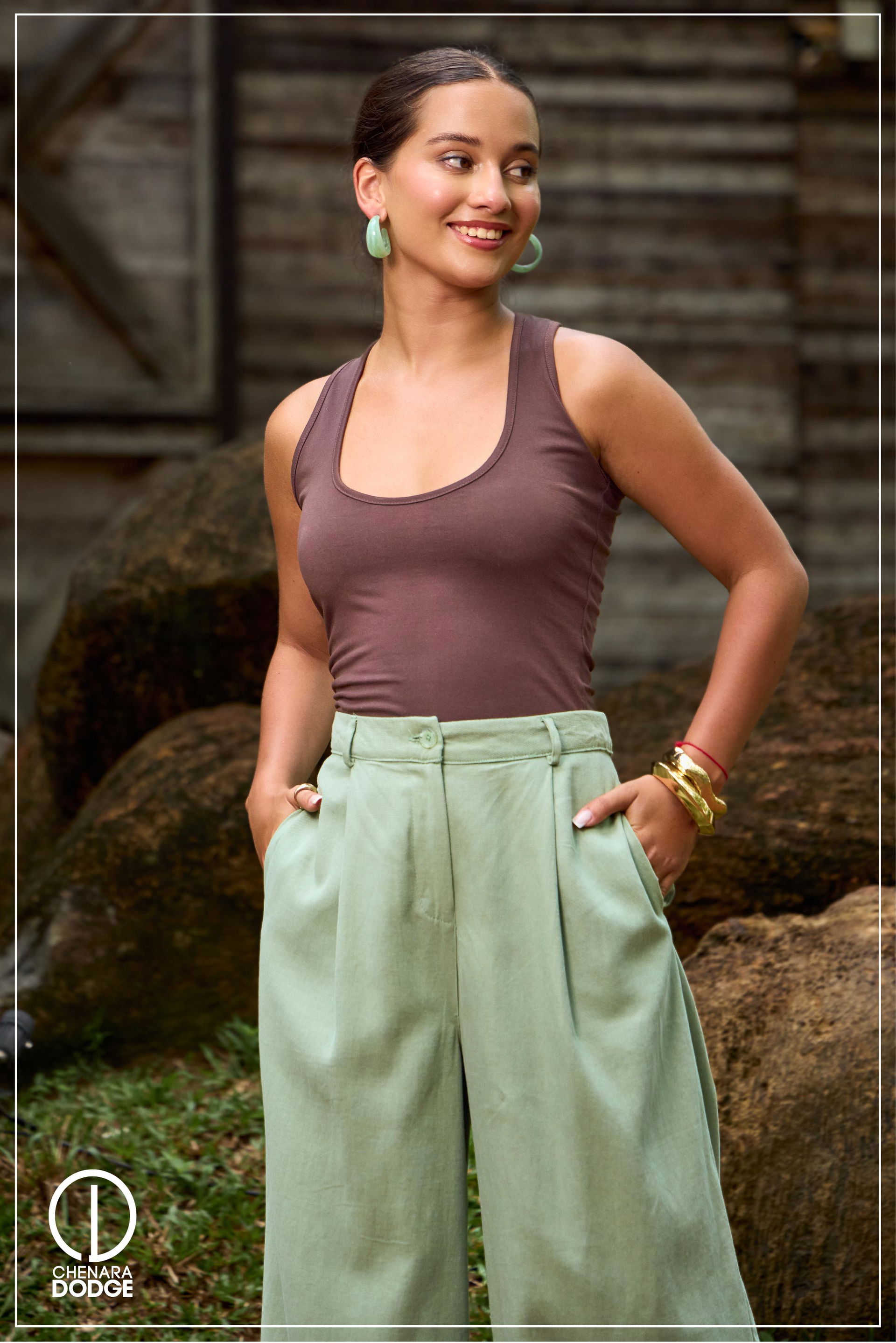 ANNE PLEATED WIDE LEG PANT