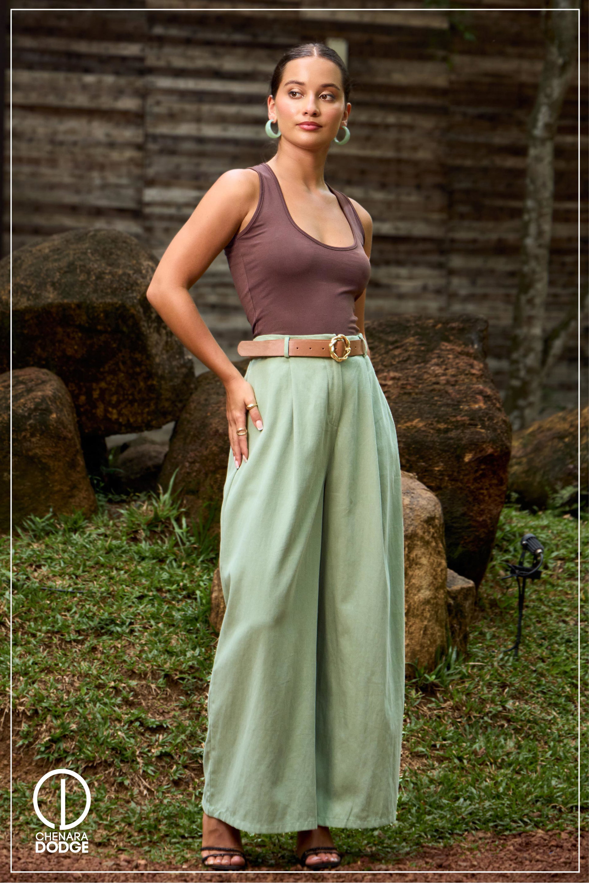 ANNE PLEATED WIDE LEG PANT