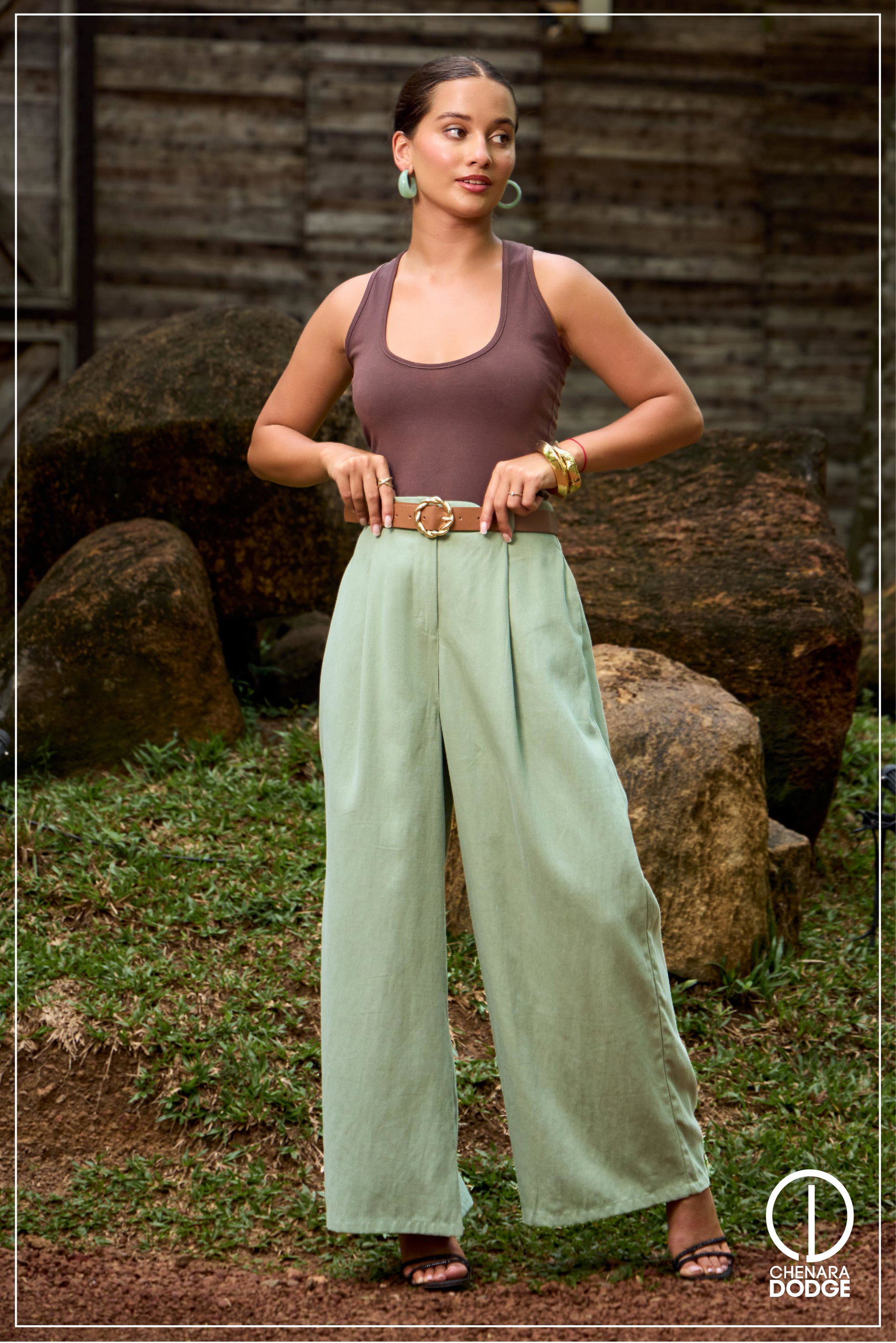 ANNE PLEATED WIDE LEG PANT