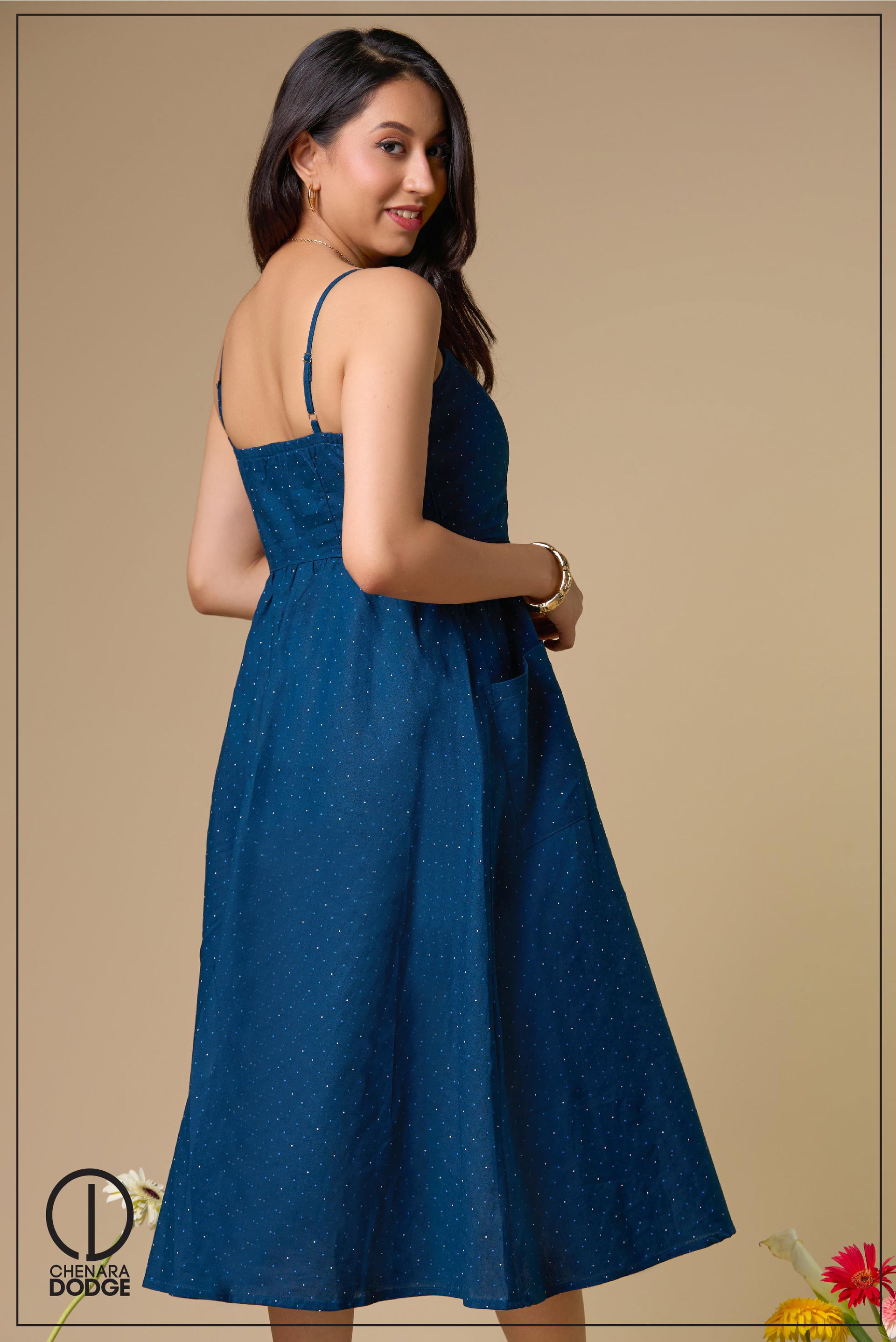 ANYA STRAPPY MIDI DRESS