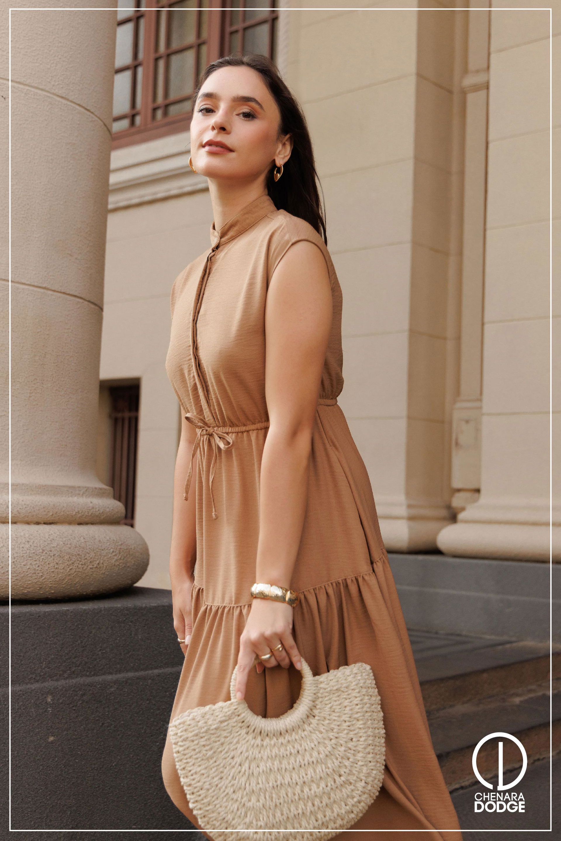 ARIEL HIGH NECK MIDI DRESS