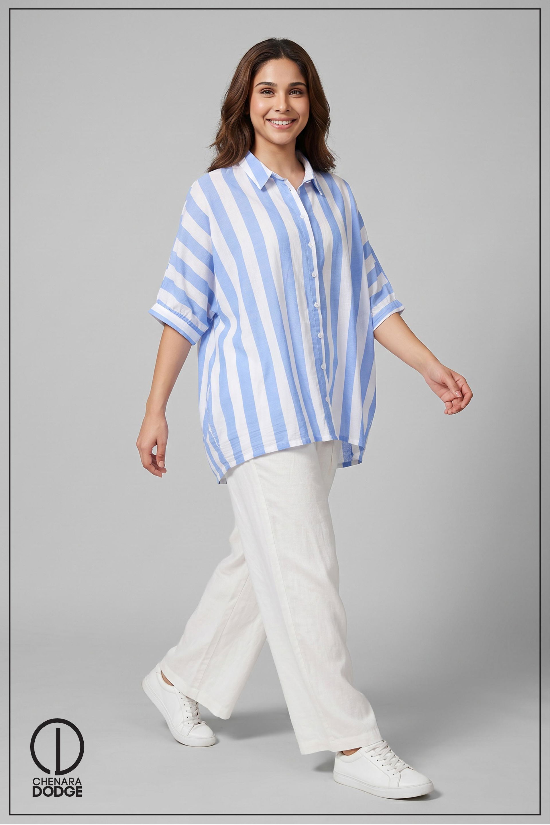  Blue & White Stripe 
