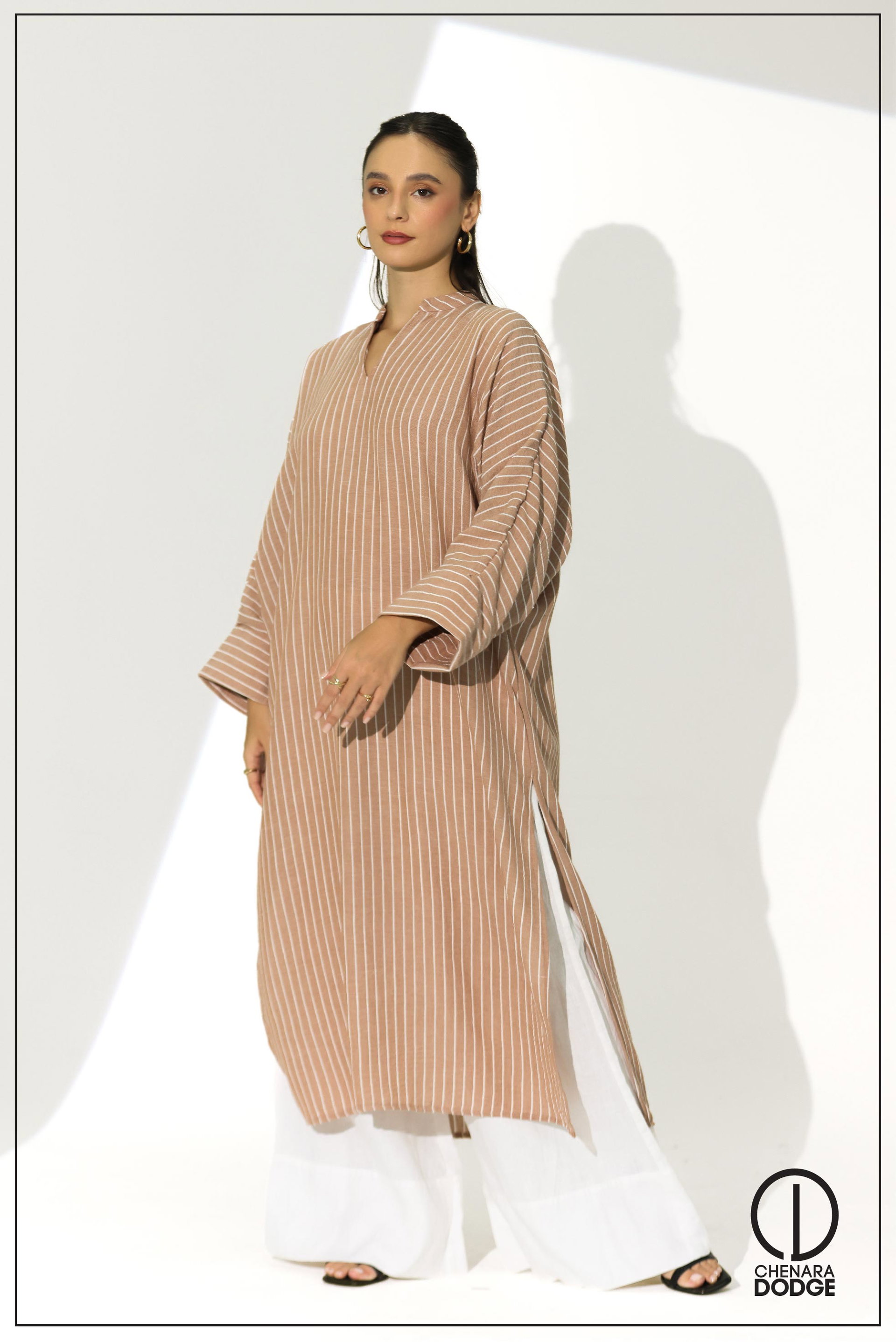 ATHENA V-NECK LONG SLEEVE KURTI TOP