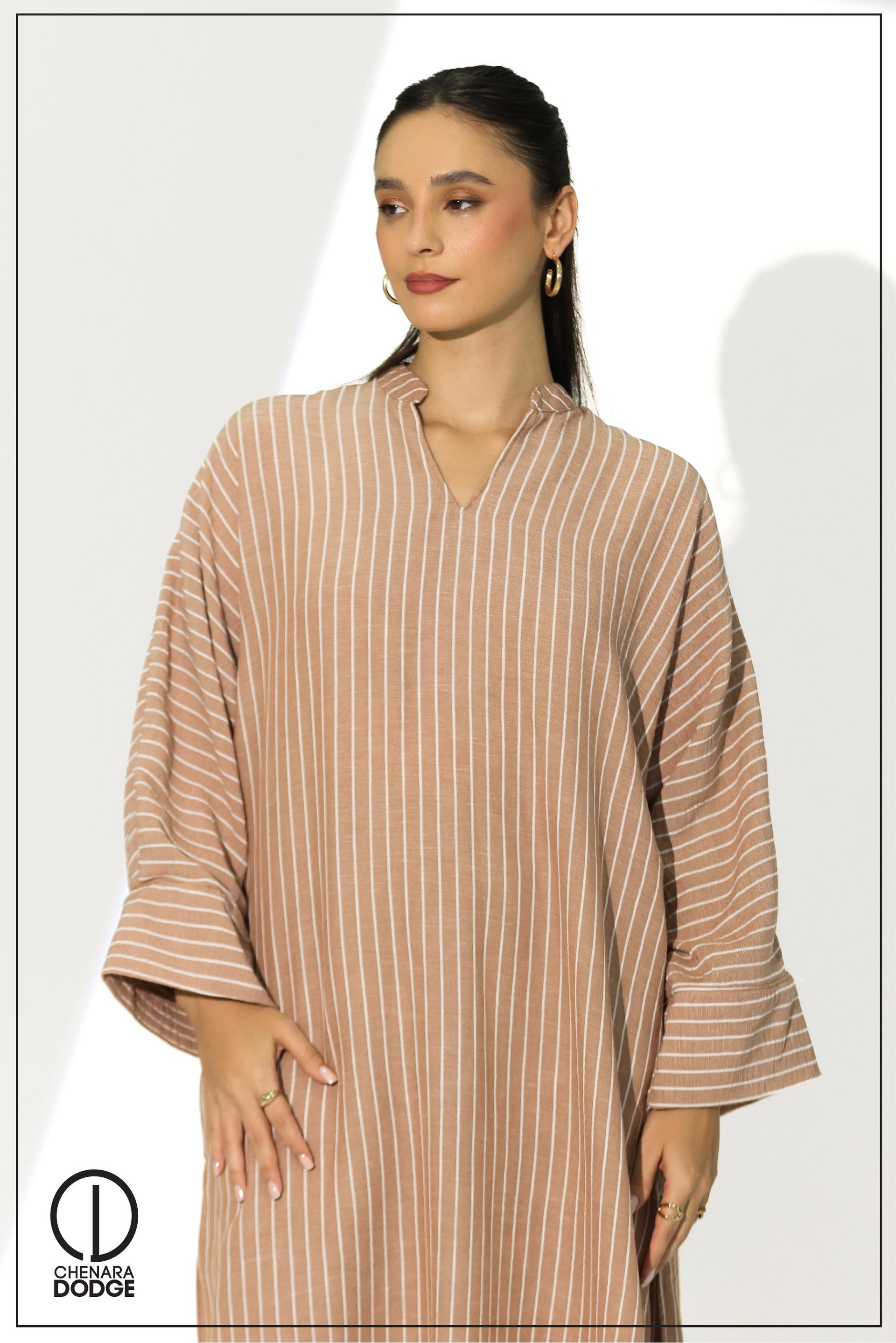 ATHENA V-NECK LONG SLEEVE KURTI TOP