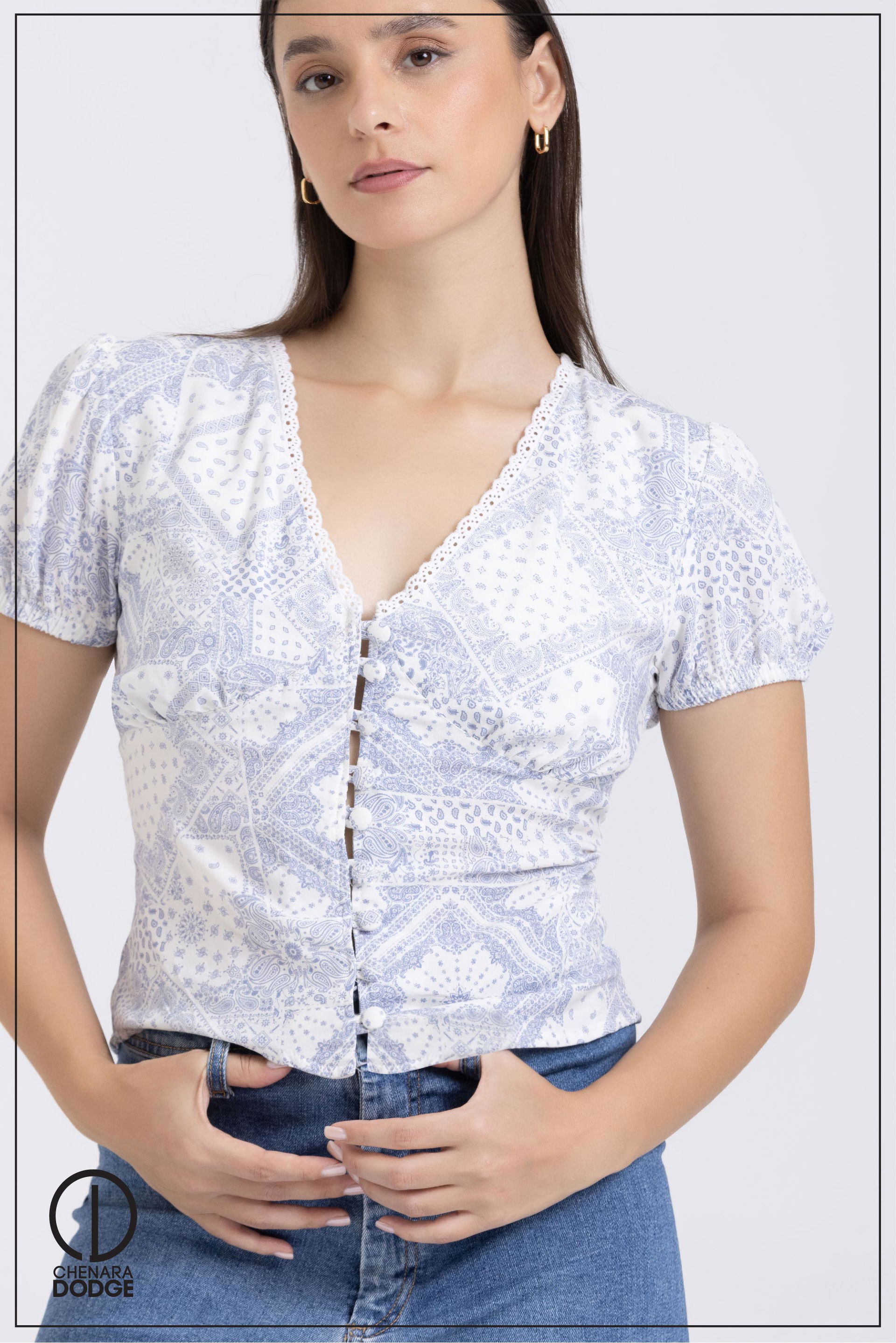 AUBREY V-NECK CORSET TOP