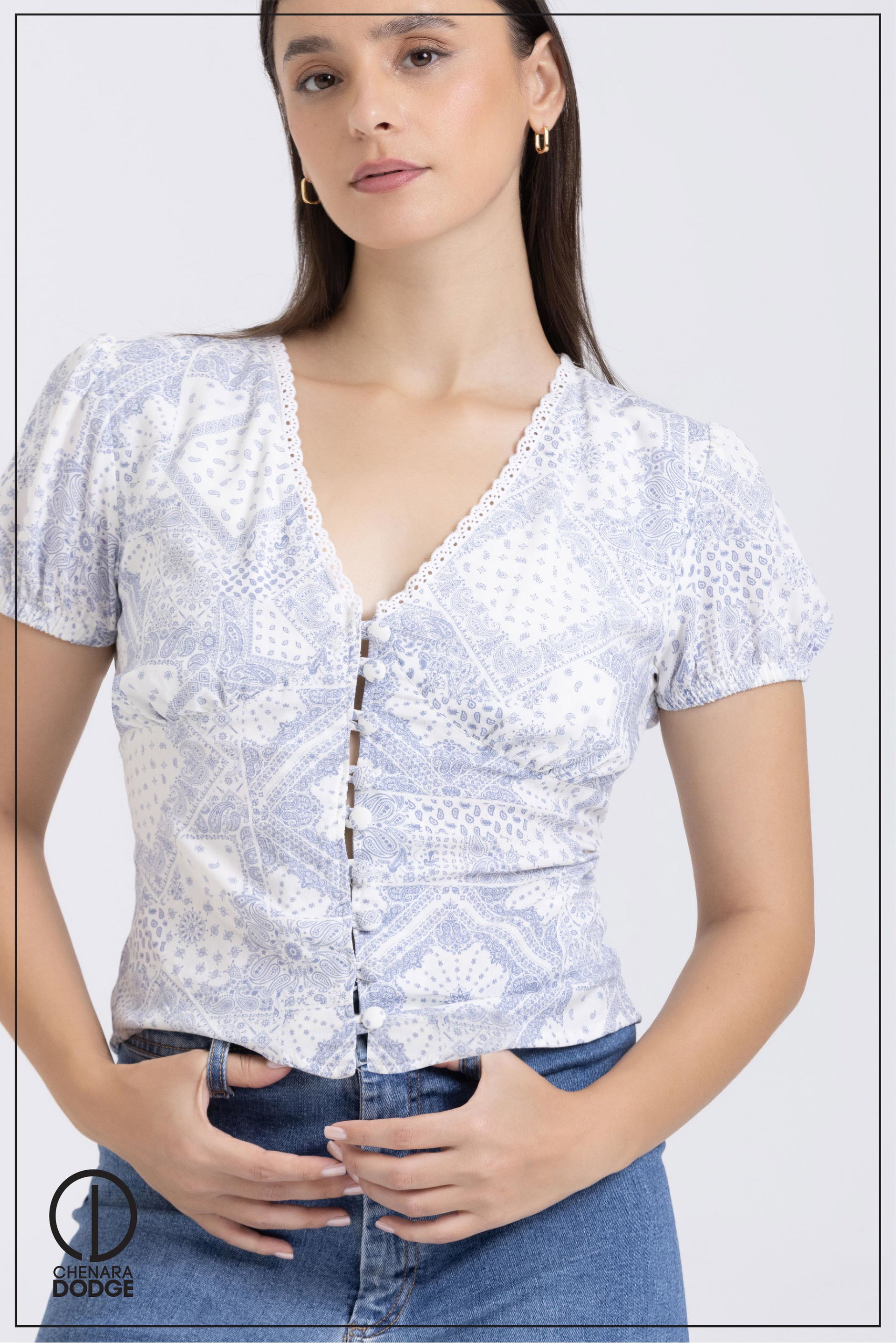 AUBREY V-NECK CORSET TOP