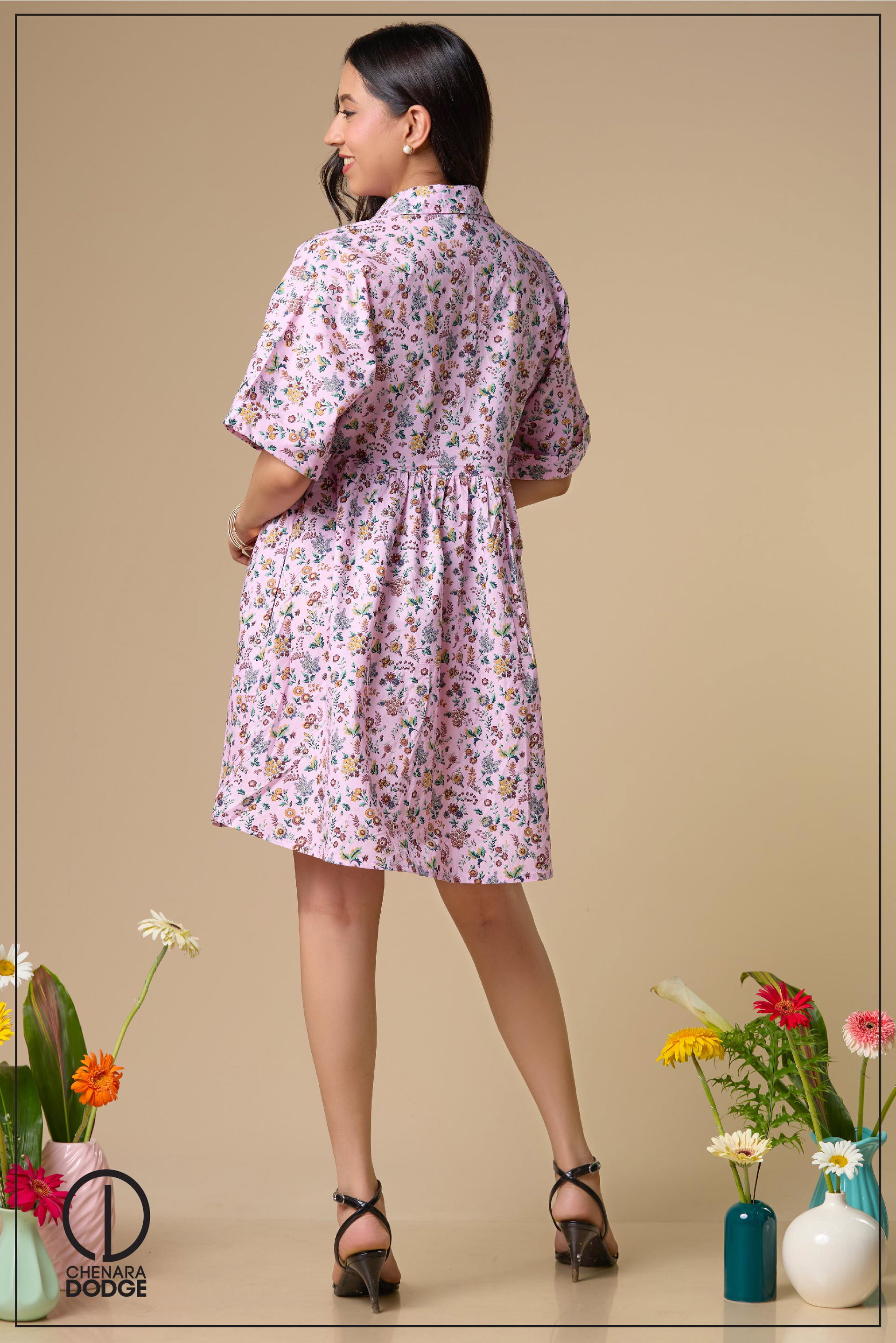 AVA COLLAR MINI DRESS